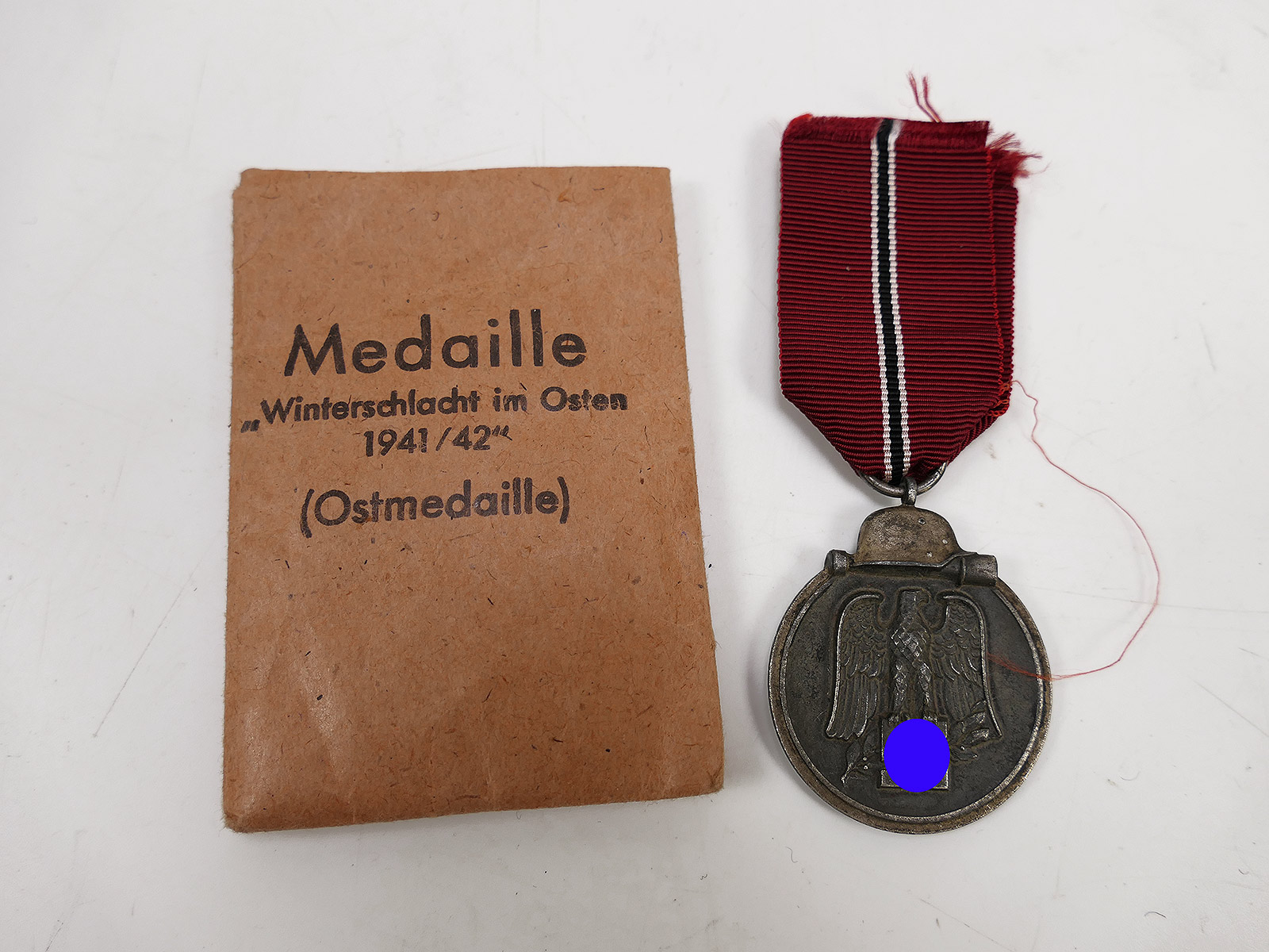 Original Wehrmacht Medal for the Winter Campaign in the East (Eastern Front Medal) with presentation pouch