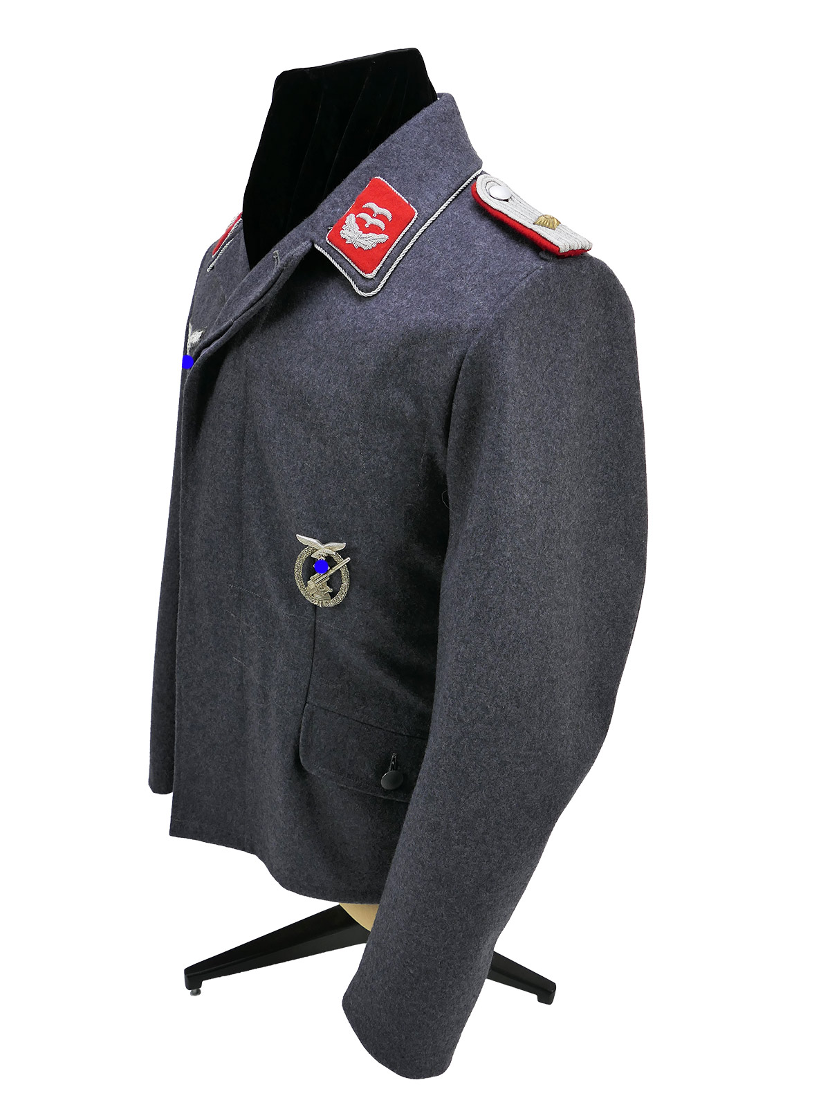 Antique WW2 Luftwaffe pilot’s jacket, First Lieutenant, anti-aircraft artillery uniform – COLLECTION, BATTLE-WORN