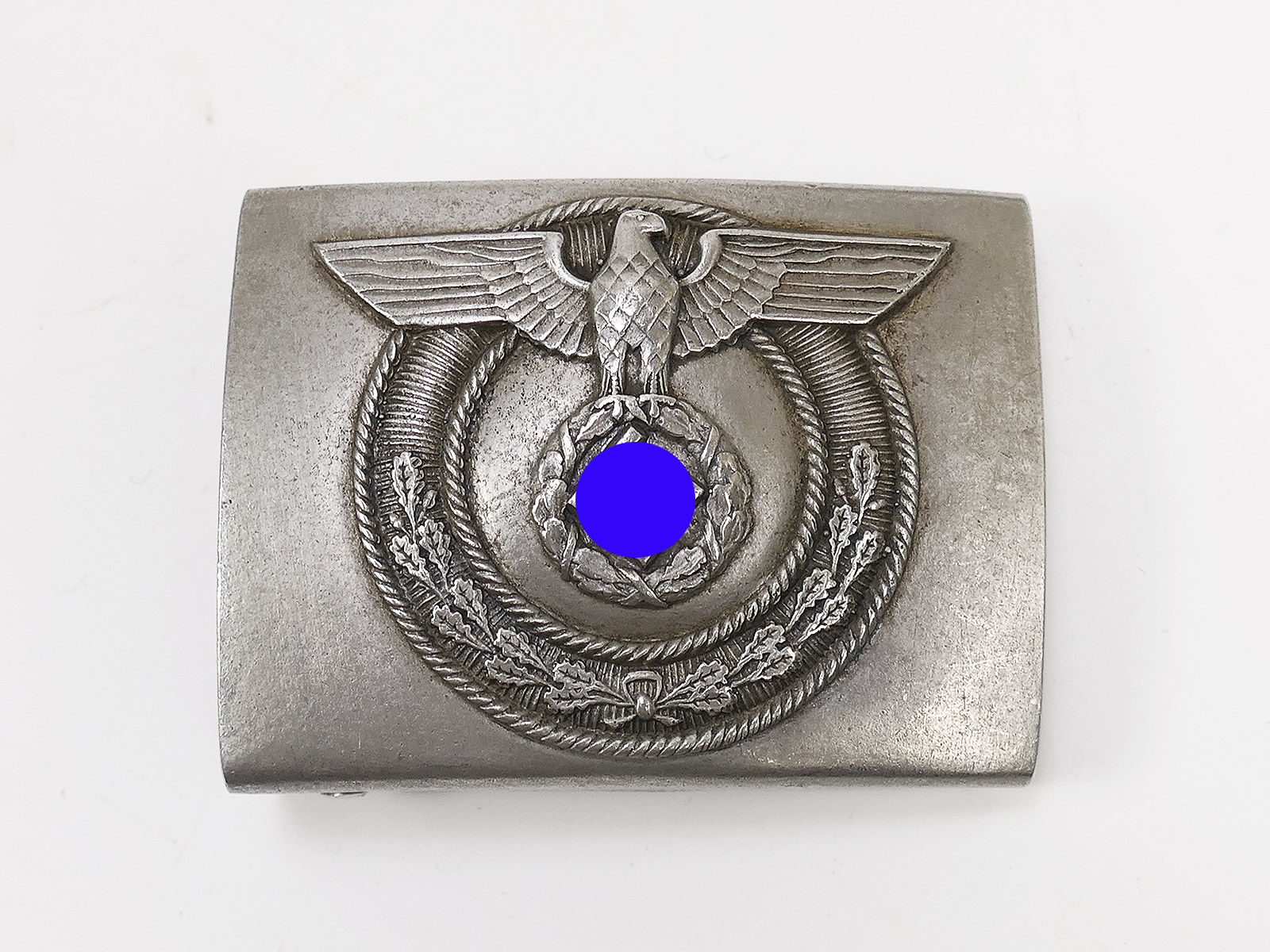 One-off item – Aluminium SA military unit belt buckle, antique