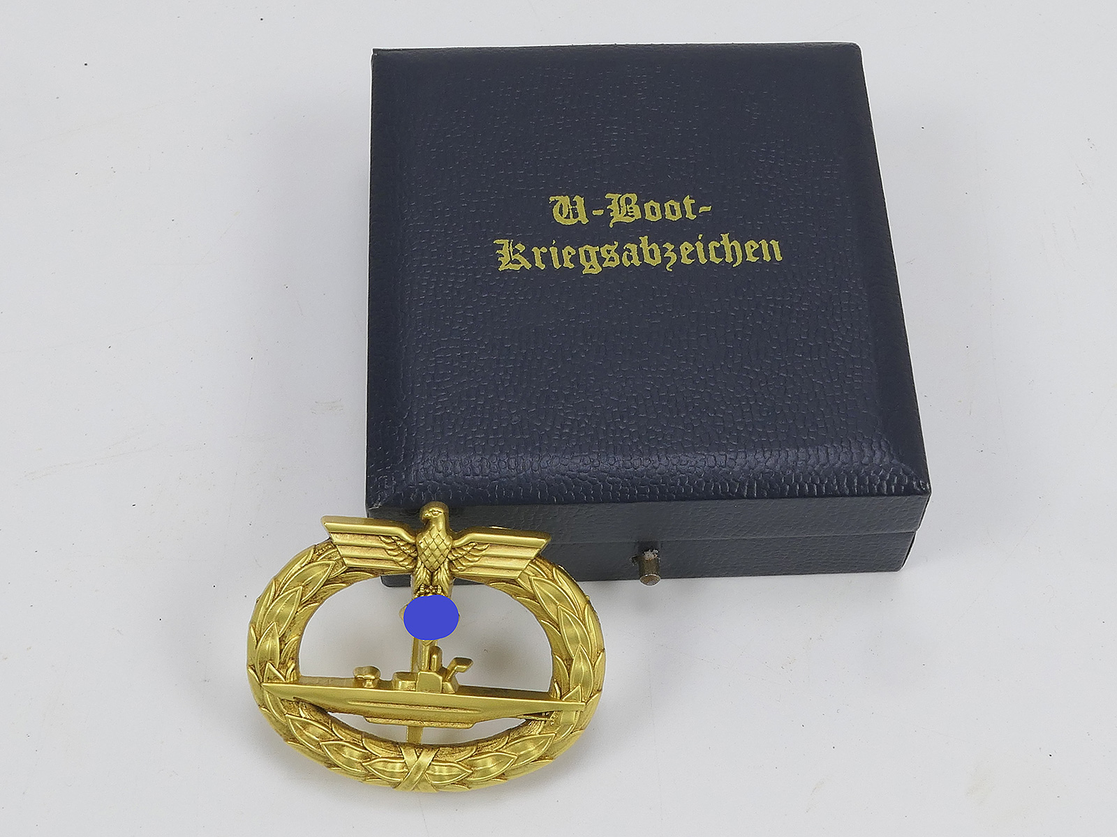 Kriegsmarine U-Boat War Badge Navy in award case Kriegsmarine U-Boat War Badge Navy in award case