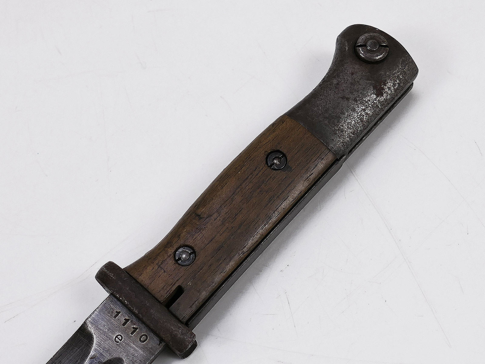 Wehrmacht M84/98 bayonet (cof42) for the K98 carbine / sidearm with scabbard, BATTLE-WORN