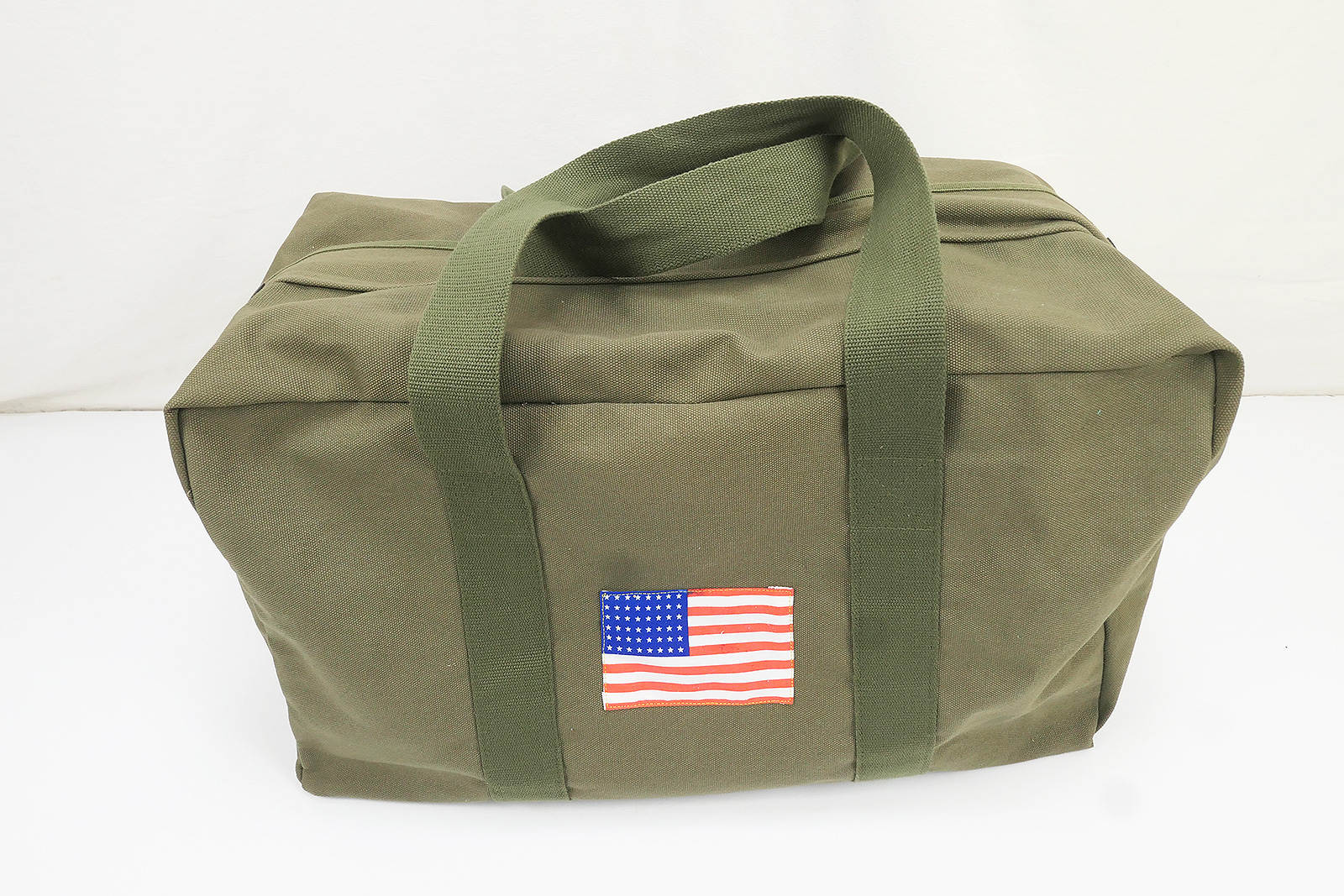 US WW2 JEEP GI Kit Stuff Bag Canvas / Travel Bag Flag Patch Overnight Bag Weekender Cargo