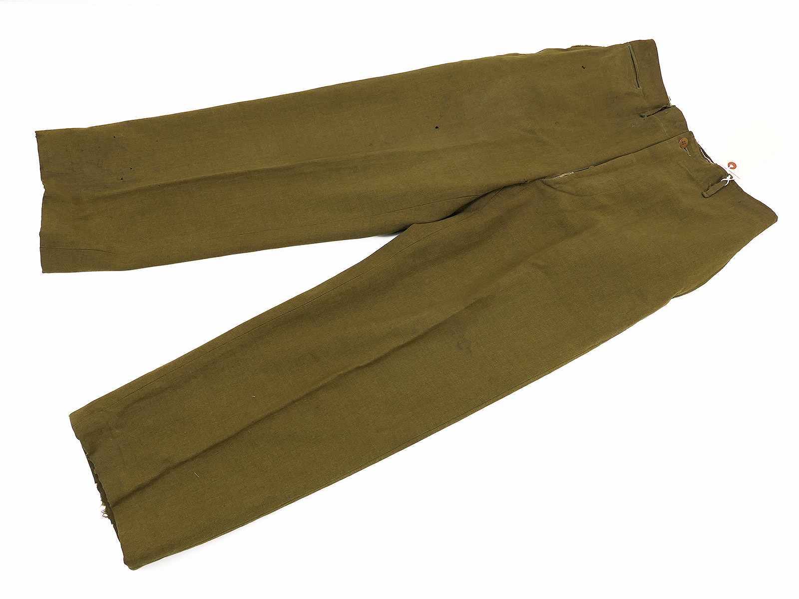 One-off item – Original US WW2 M1937 M37 Field Trousers – LARGE! COLLECTION – BATTLE-WORN 