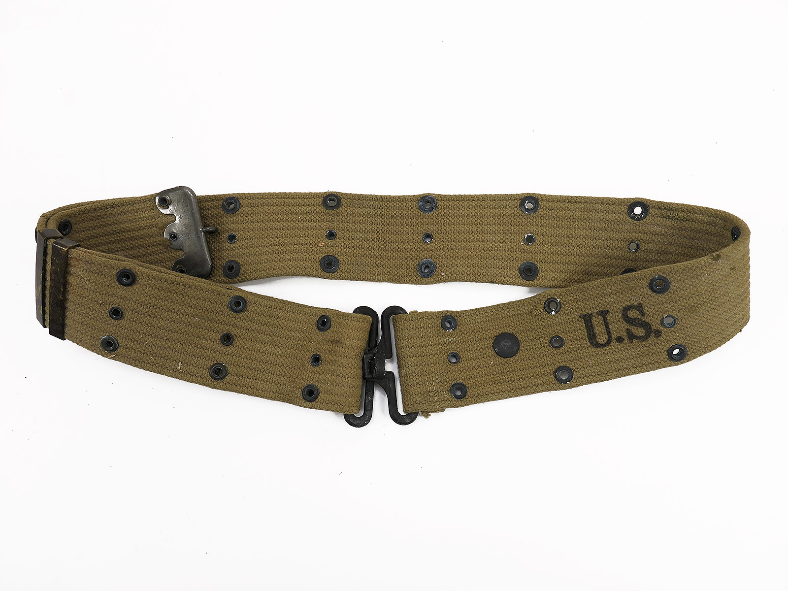 DEPOT #4 Original US Army WW2 M-1936 Pistol Belt, perforated belt, 1942