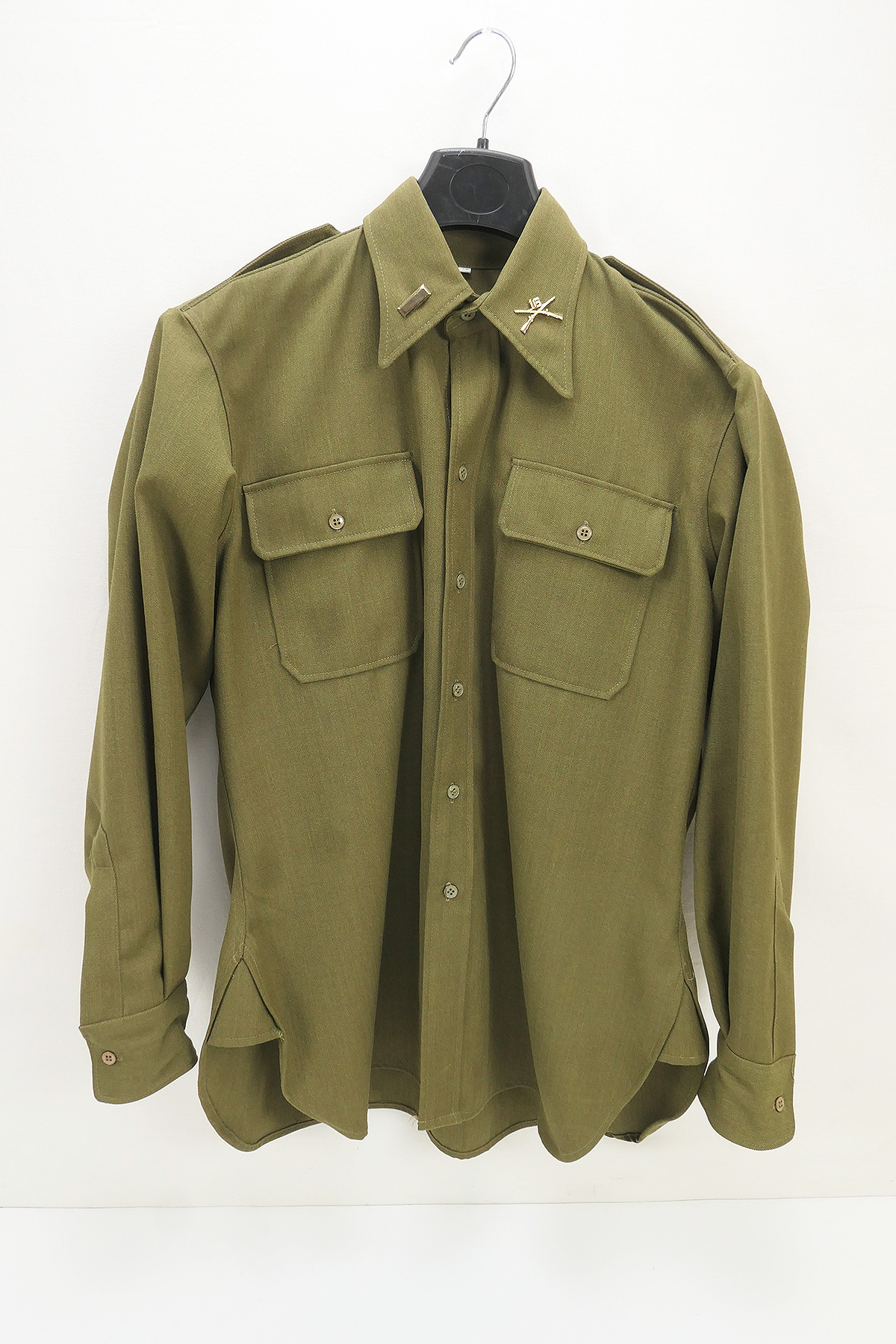 US Army Field Shirt M37 Officer Lt. WW2Wool mustard brown Top Repro with effects US40