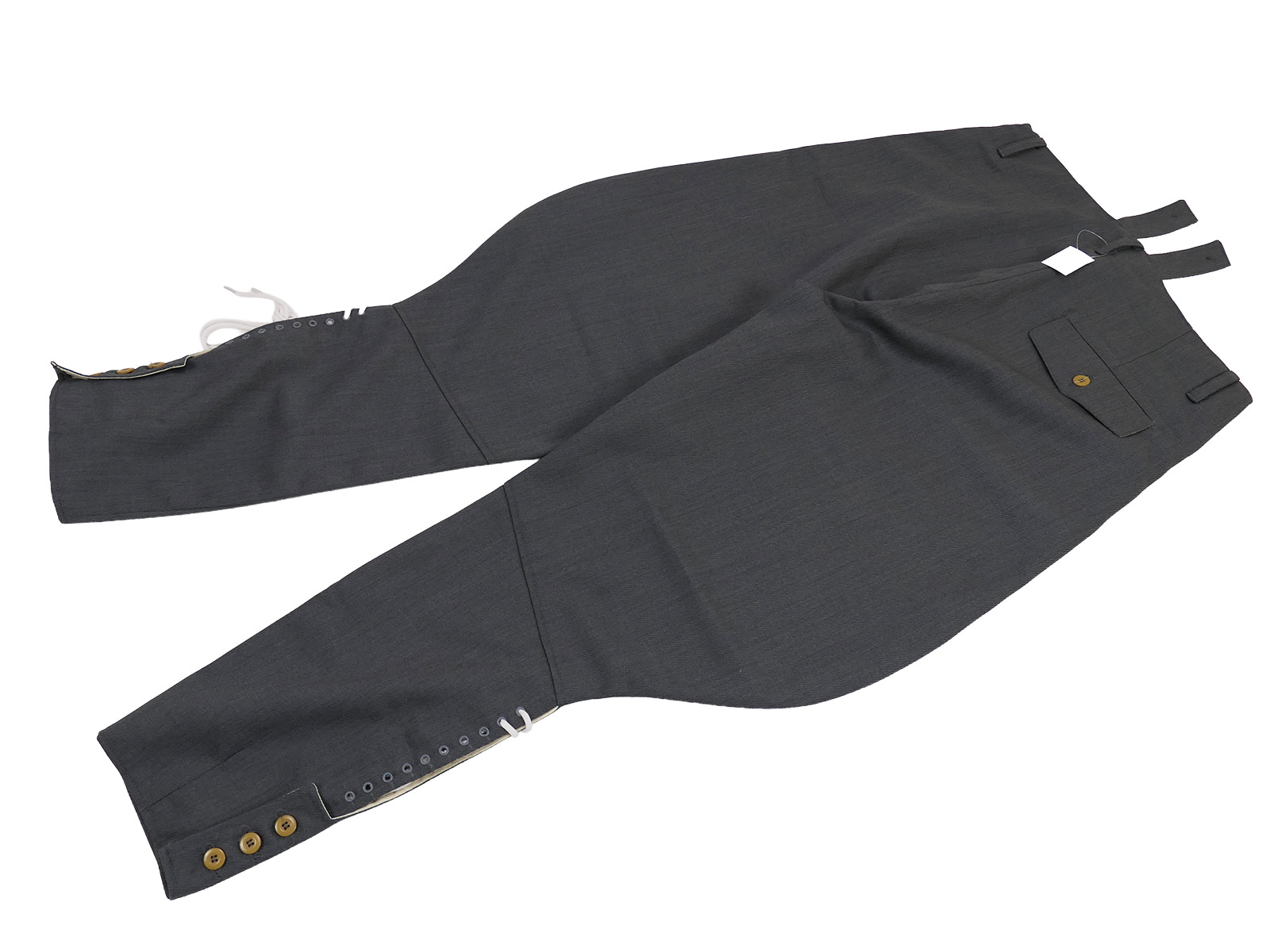 One-off Wehrmacht officer’s gabardine breeches, grey, size Small – COLLECTION