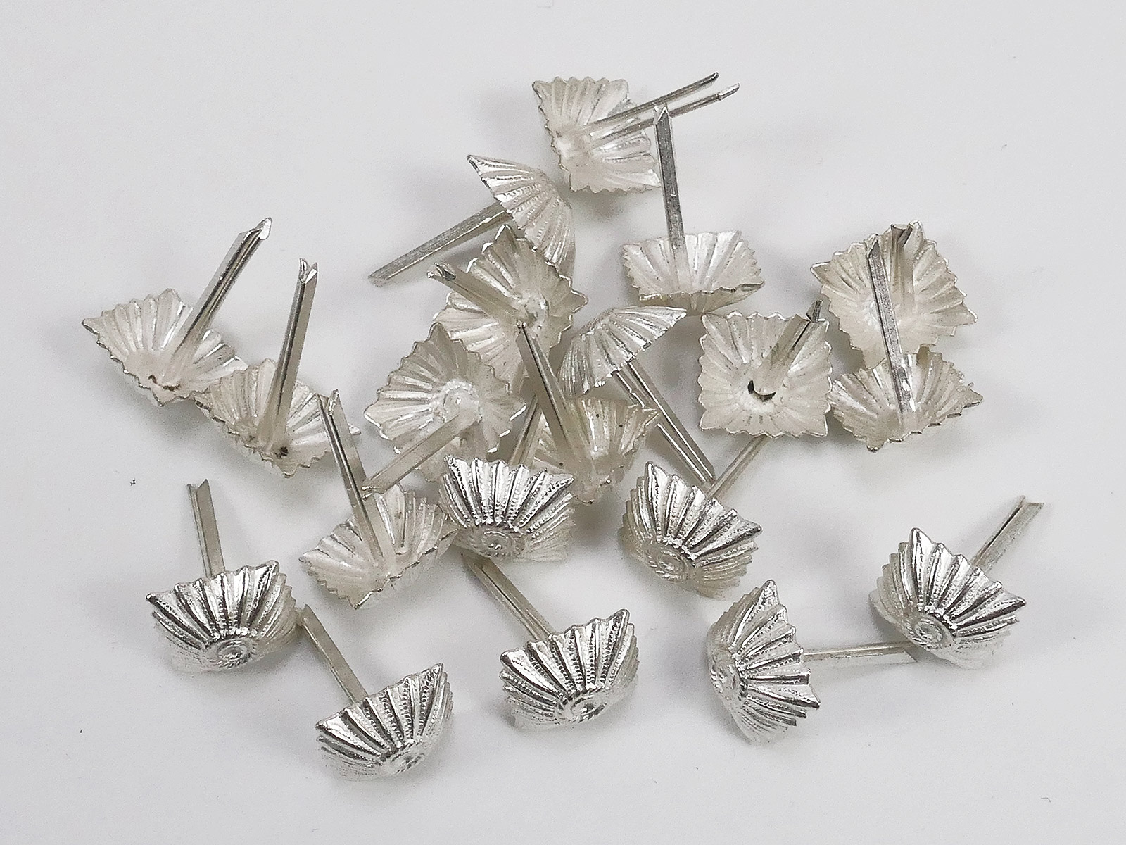 P1613167 1x rank star silver-plated / polished - star pick on shoulder piece support stars epaulettes