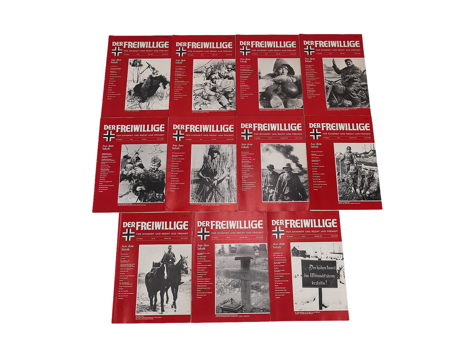 1993 – 11 issues of the magazine *Der Freiwillige* / Second World War – COMPLETE, 39th volume