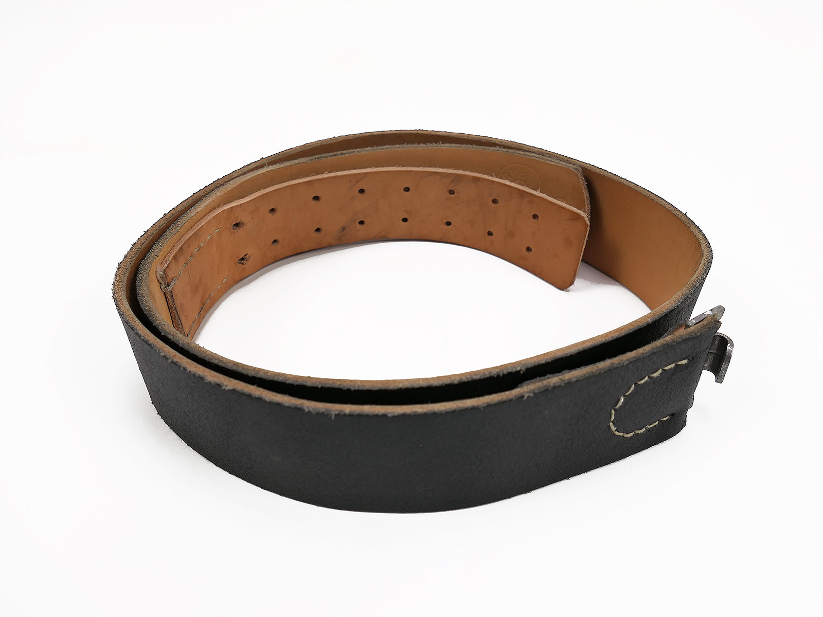 #A/ One-off Wehrmacht belt, belt strap 100cm, film prop, lightly worn, patina