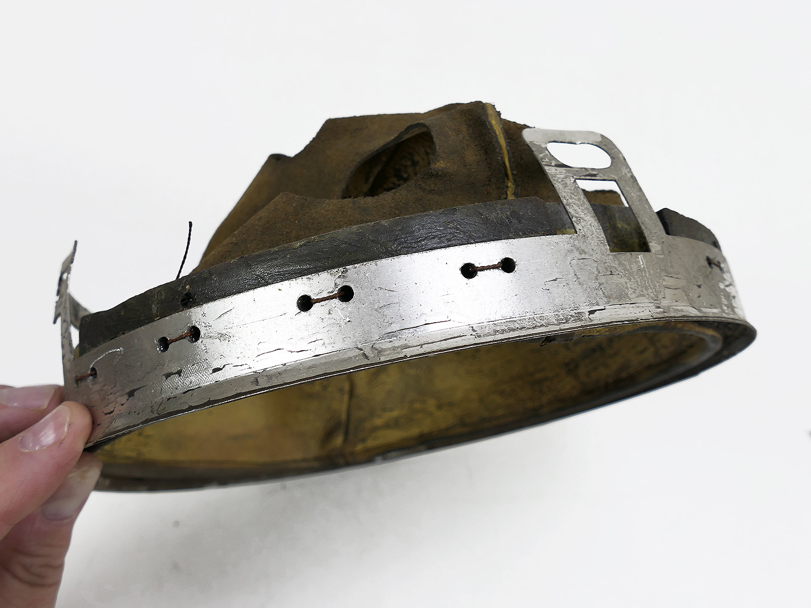 Liner helmet lining for M38 paratrooper helmet – Stahlhelm inner lining – BATTLE WORN