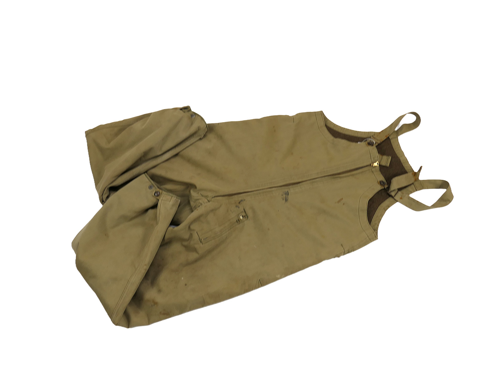 Original US Army WW2 Tanker Trousers – Combat Trousers / Winter Trousers – Size S / COLLECTION BATTLE WORN 