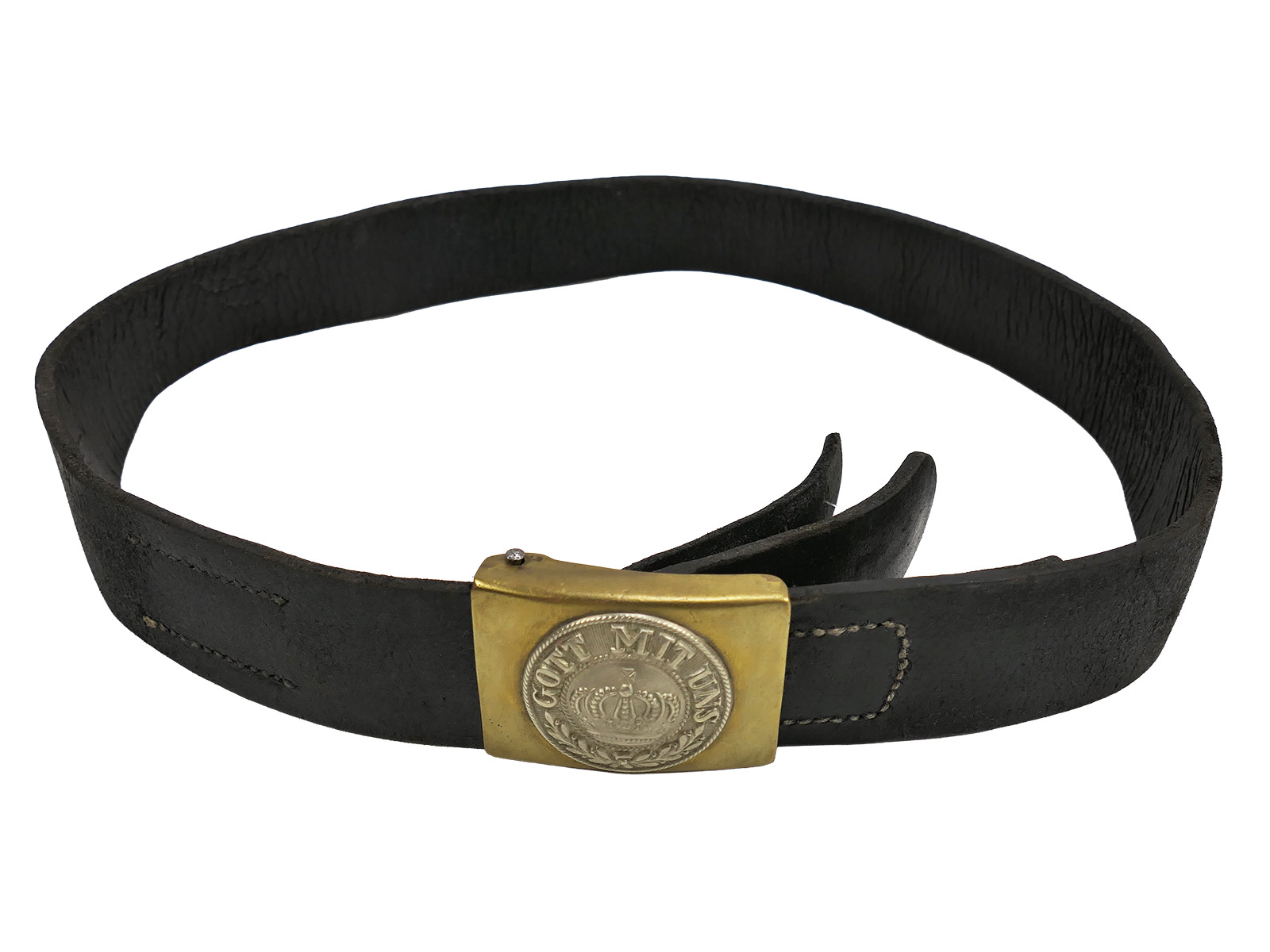 WK1 Imperial Original Belt 100 – Belt with ‘God with Us’ buckle COLLECTION BATTLE WORN