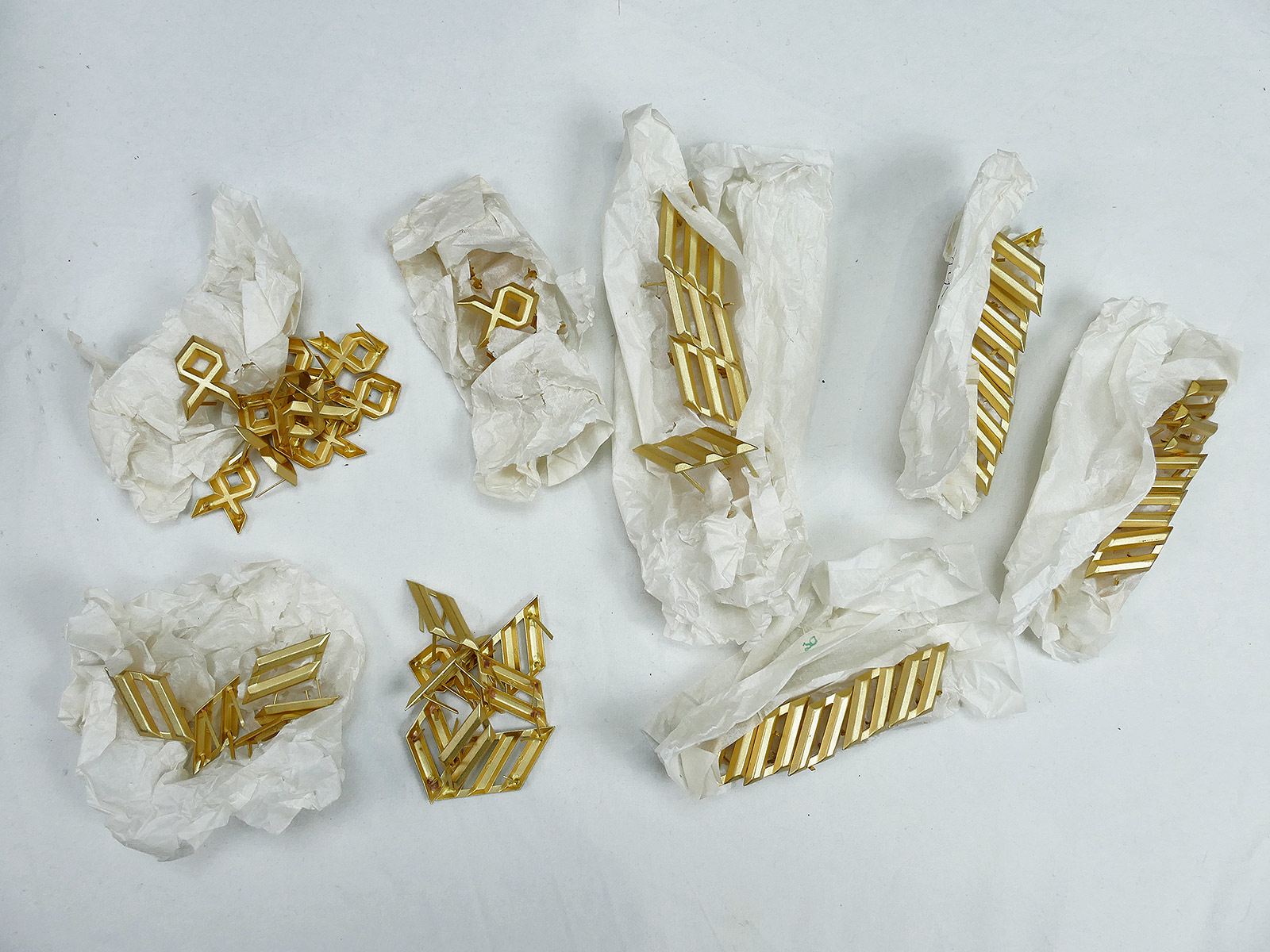 LOT Original German Armed Forces OLC Rank Shoulder Piece Metal Plating Gold Plated Navy
