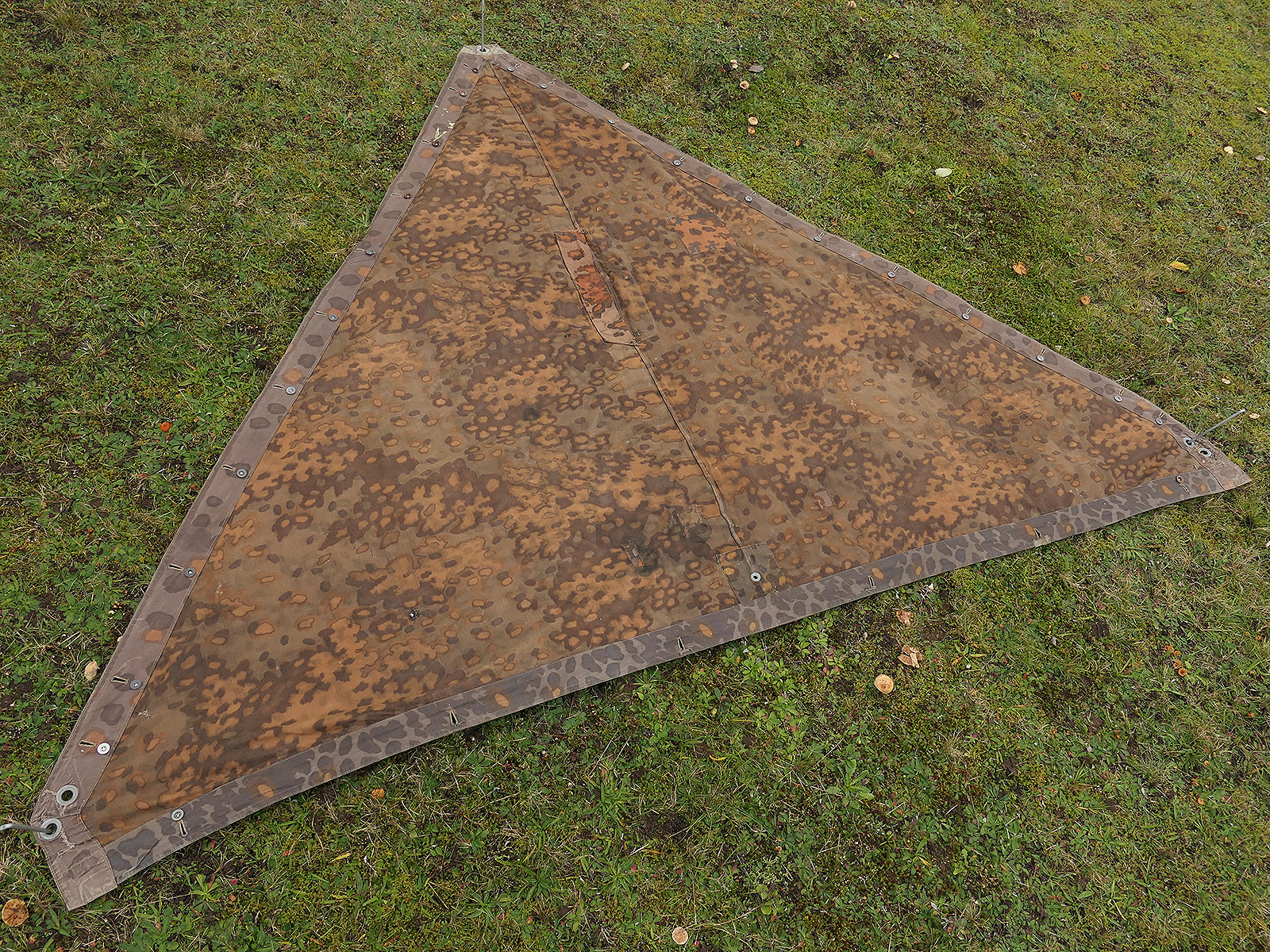 #A/ Waffen SS Original Tarpaulin – Oak Leaf Camouflage Tarpaulin – Battle-Worn