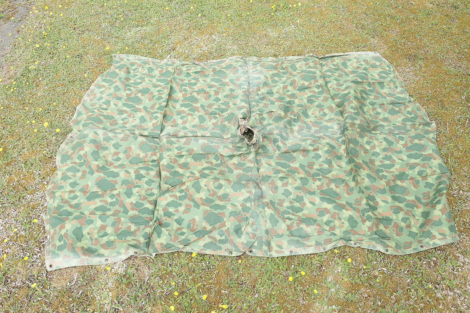 P1530576 #AA USMC MARINES WW2 Pacific Poncho camouflage 1945 Duck hunter Jungle shelter