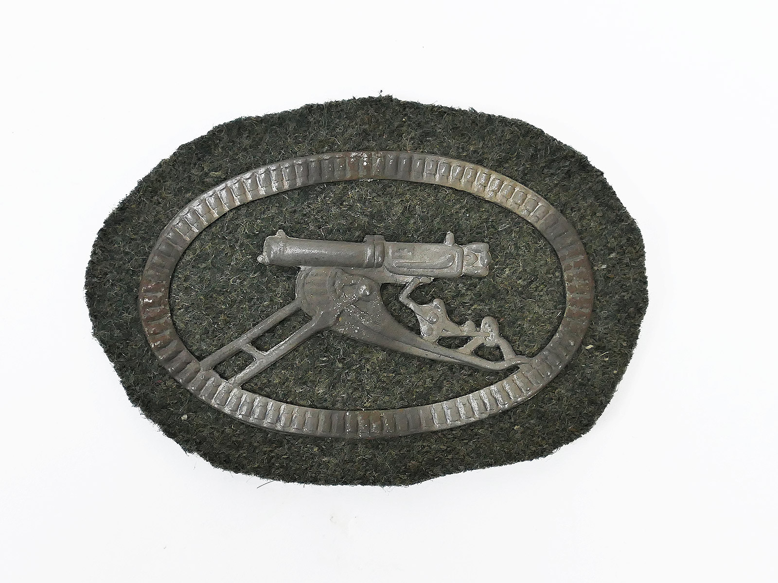 P1402215 #A Imperial field blouse sleeve badge machine gun MG 08/15 WK1 original fabric DUNKEL