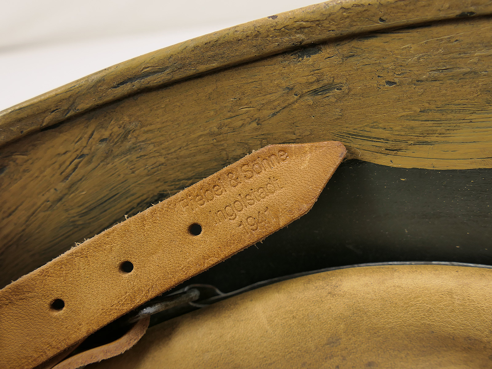 Wehrmacht DAK Afrika Korps steel helmet, TYPE M35, with helmet lining, size 58, tropical helmet, BATTLE-WORN