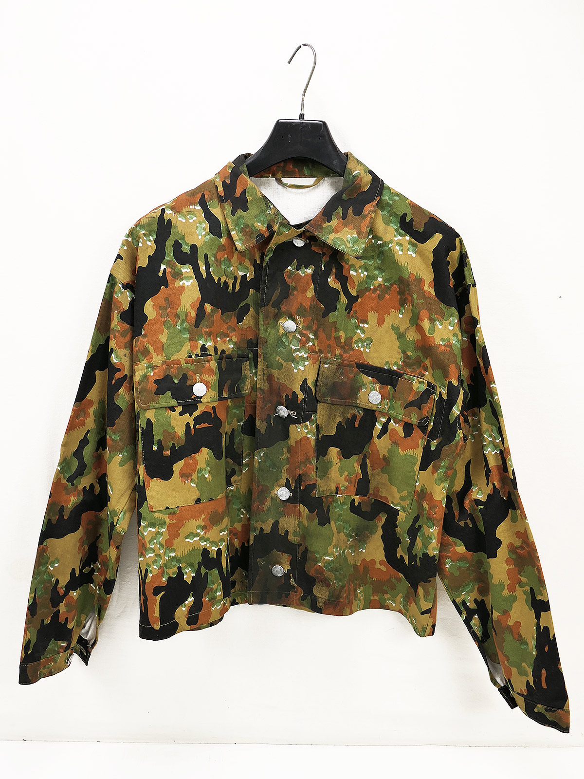 Original film prop from "Fury": Waffen-SS M45 camouflage field jacket, Leibermuster pattern, Leibertarn camouflage