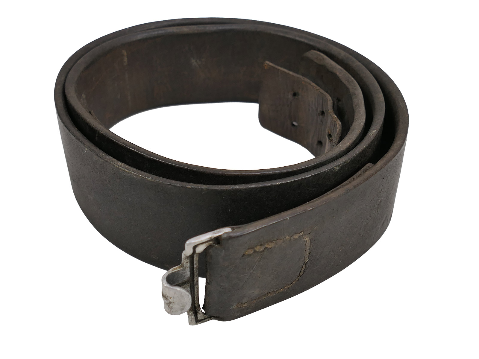 Wehrmacht / Luftwaffe belt / belt strap, leather belt, 98 cm, dated 1938, COLLECTION BATTLE WORN