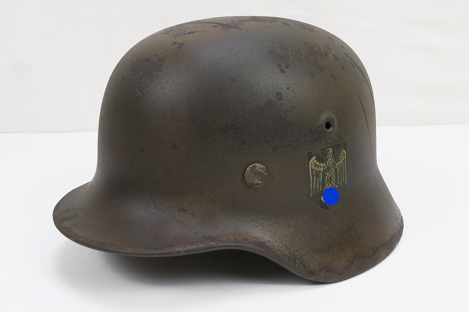Wehrmacht camouflage steel helmet M40 with helmet lining size 57 Normandy camouflage helmet