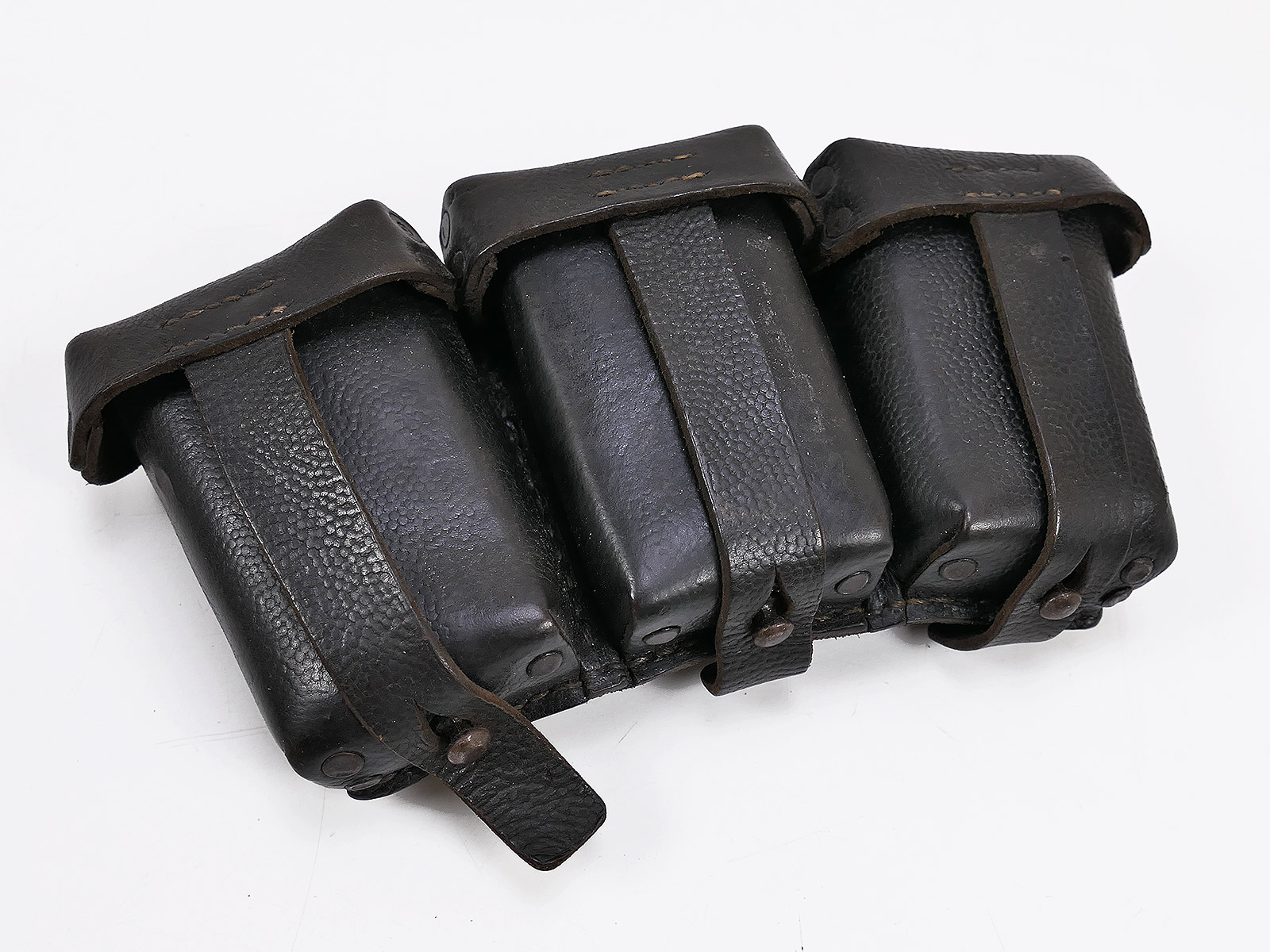One-off item – Wehrmacht K98 3-round cartridge pouch, black, ORIGINAL, RBNr. COLLECTION