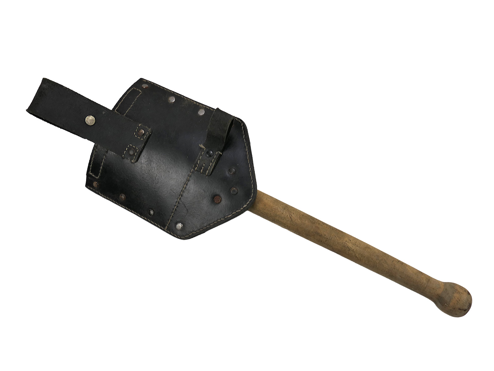 WW2 Wehrmacht Original Folding Spade with Folding Spade Bag, Model 1 Spade Bag COLLECTION