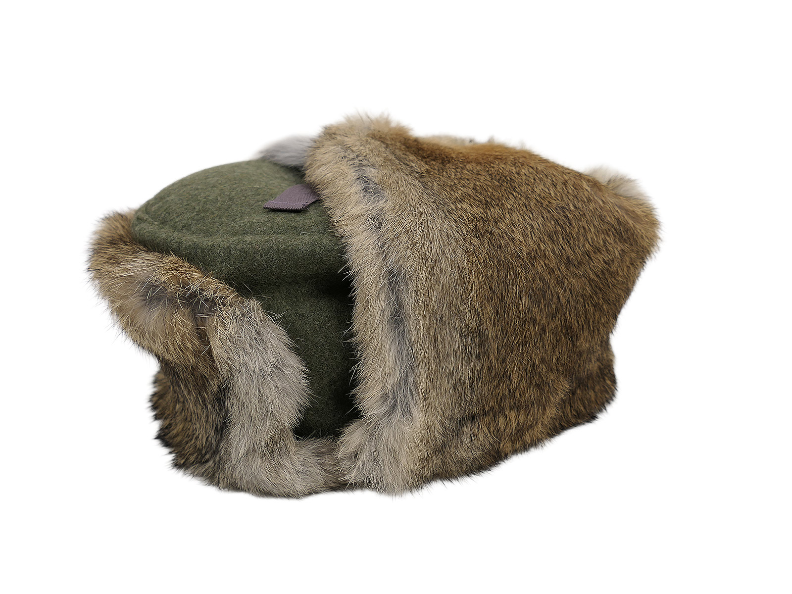 61/1 Wehrmacht Eastern Front winter cap, fur cap, rabbit fur, hare fur, field cap, size 61