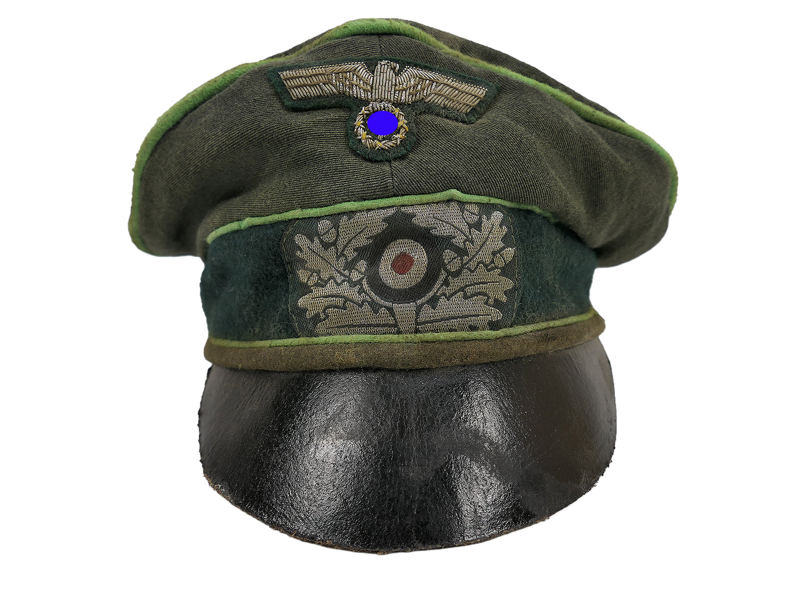 Wehrmacht Army Officer’s Mountain Infantry Crusher Cap, Size 58, with cap eagle / cockade