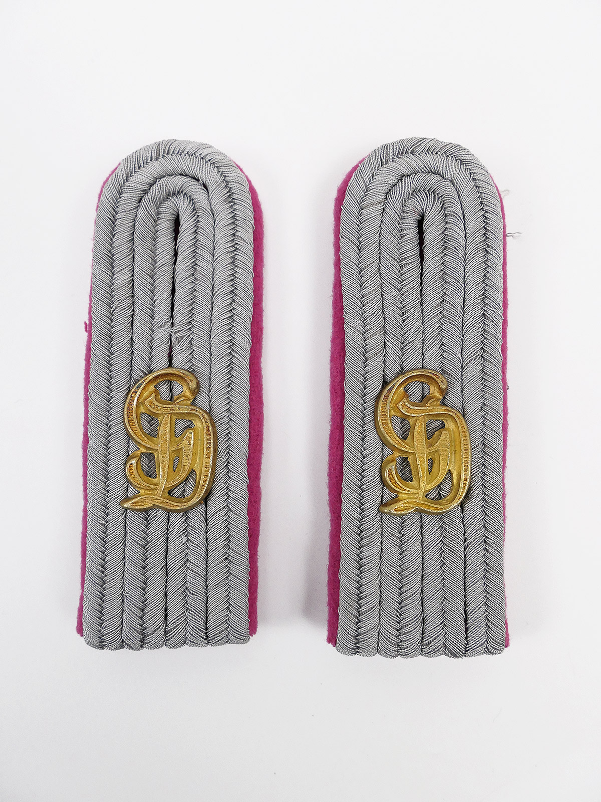 Epaulettes Great Germany Panzer Pink Officer with golden metal overlays for looping