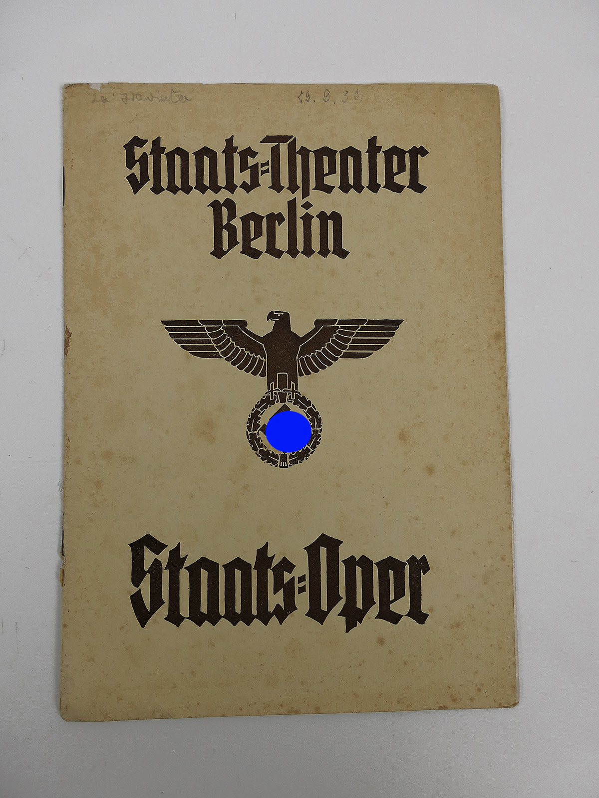 German Reich Program Booklet Opera State Opera Berlin State Theatre La Traviata 1936