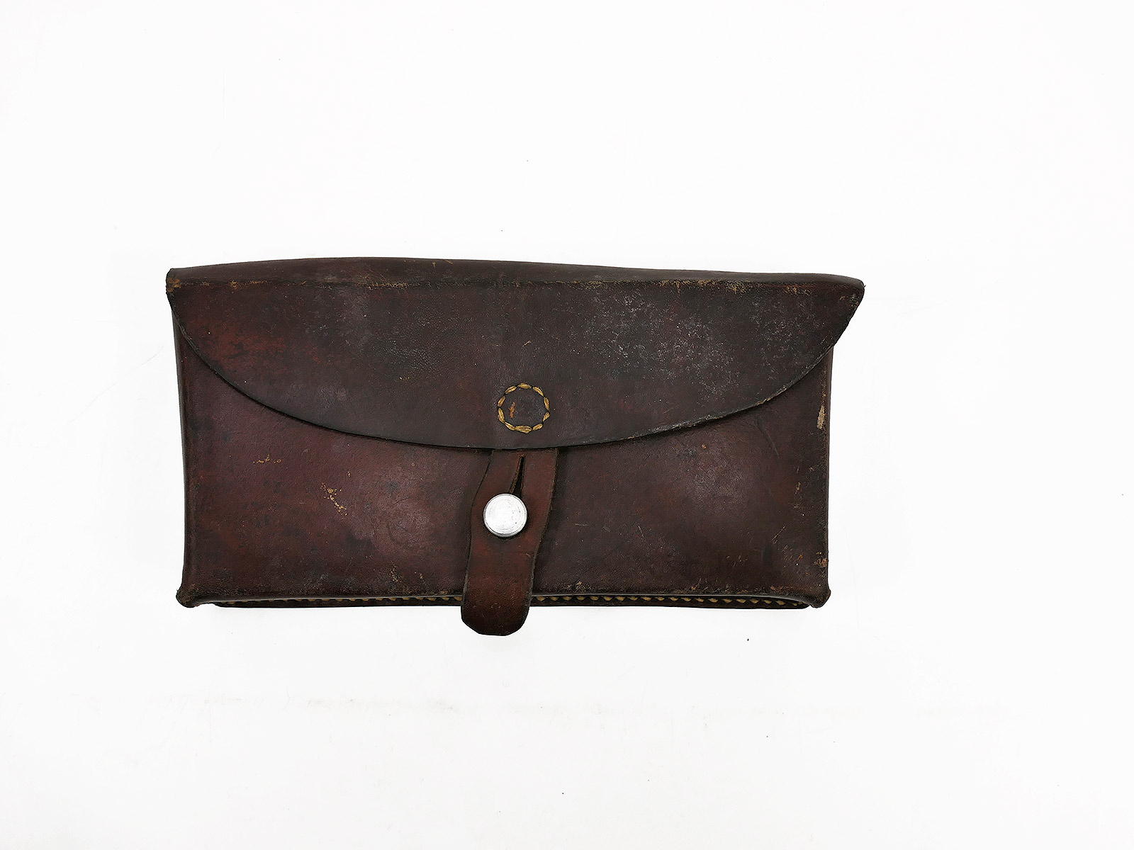 Original Swiss Army leather ammunition pouch cartridge pouch 21cm width 1967