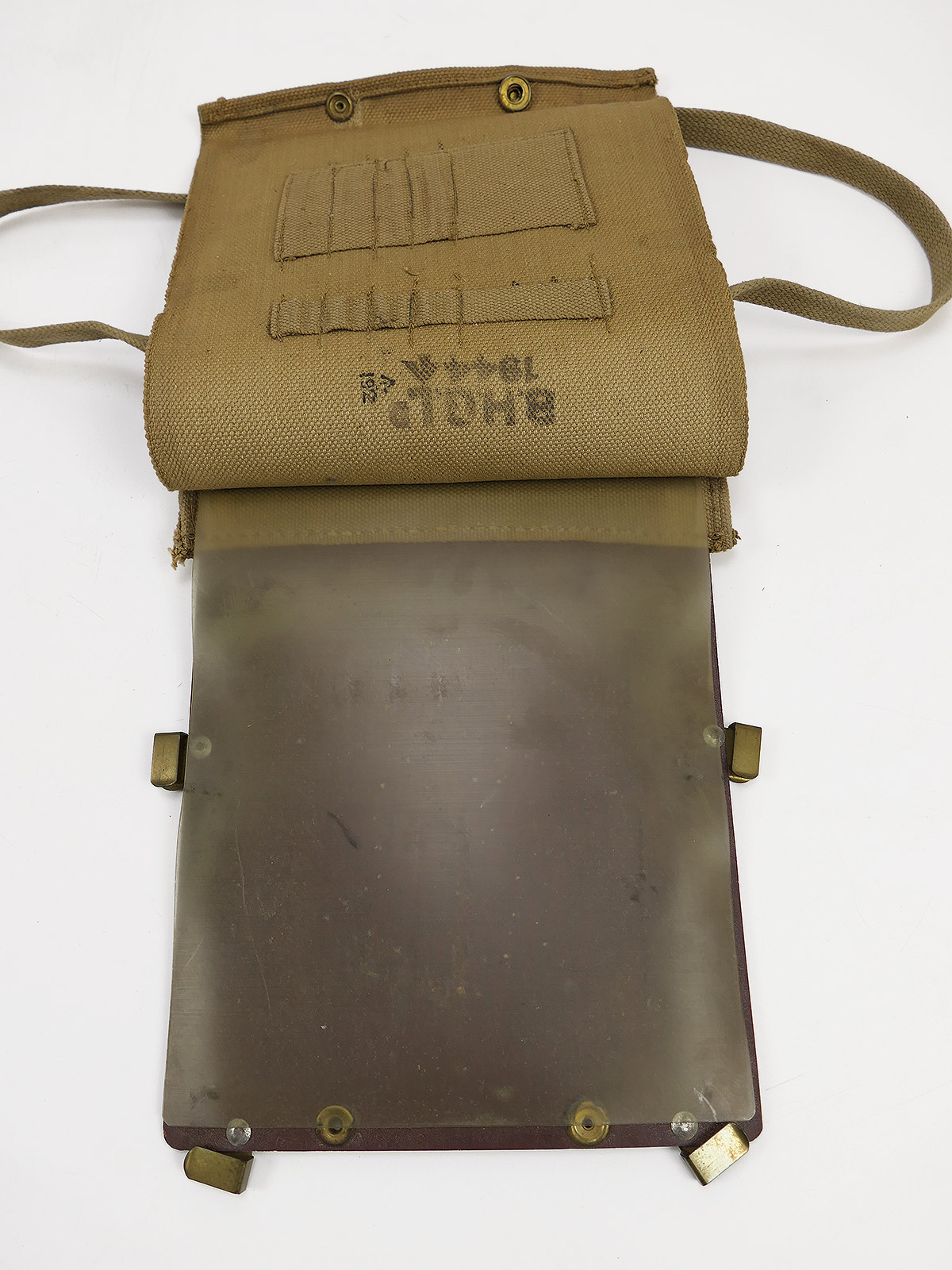 British Army WW2 Original 37-pattern Map Case with Carrying Strap, 1944