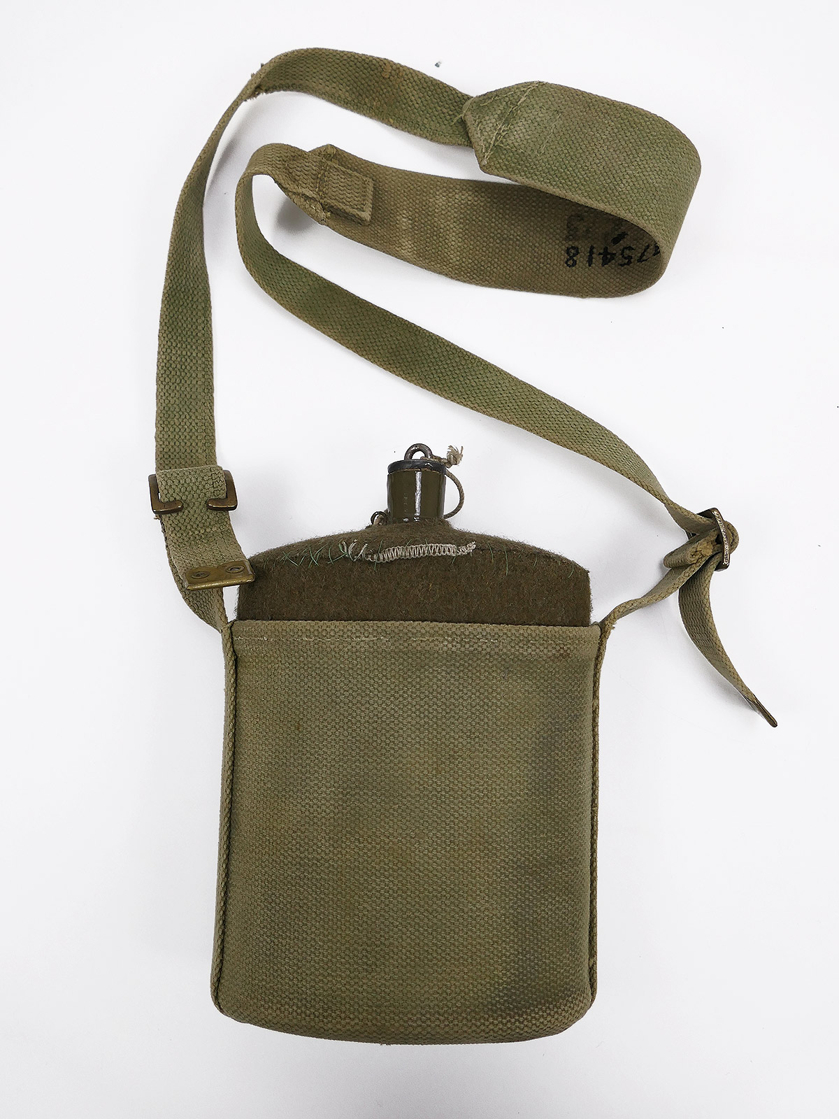 GB WW2 water bottle 37 Pattern water bottle english webbing straps