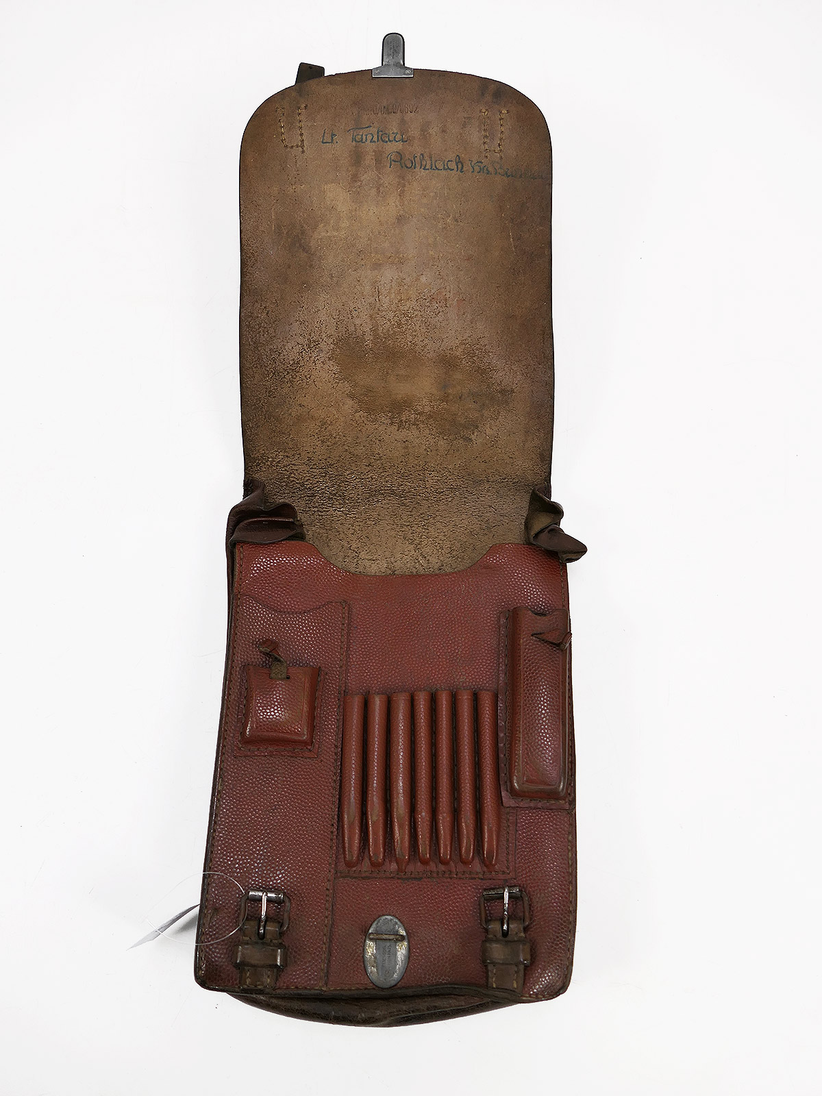 Wehrmacht / Luftwaffe map pouch, brown leather, RBNr. Signal pouch, COLLECTION
