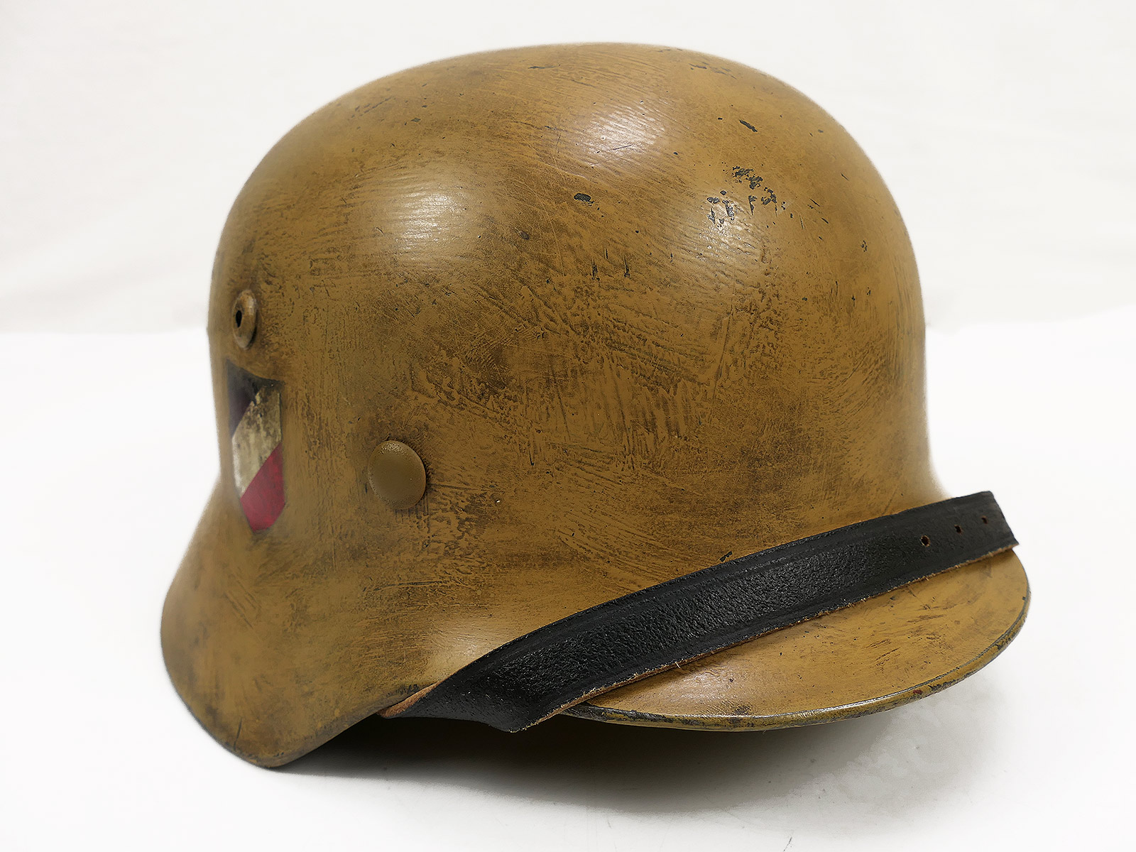 Wehrmacht DAK Afrika Korps steel helmet, TYPE M35, with helmet lining, size 58, tropical helmet, BATTLE-WORN