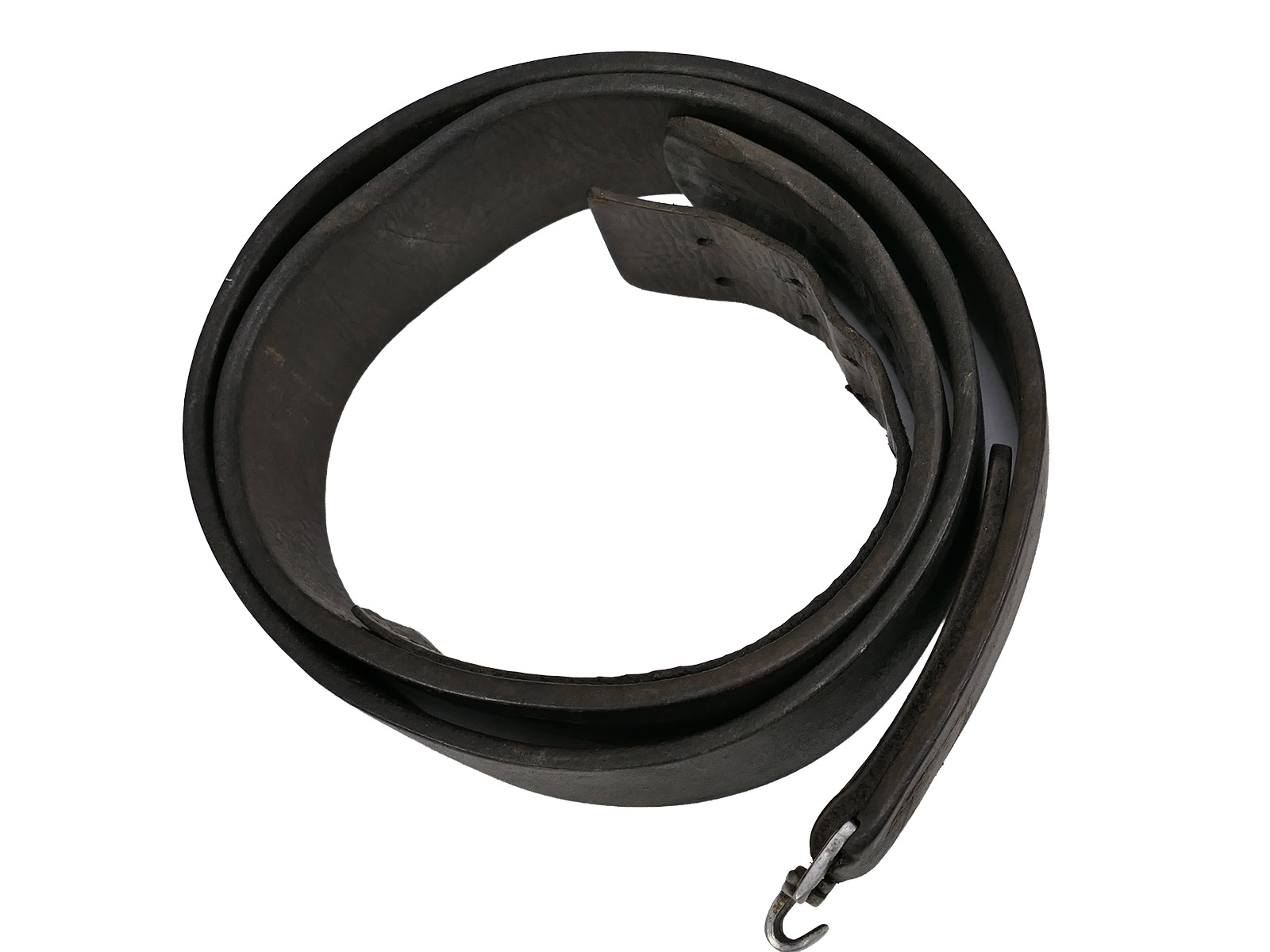Wehrmacht / Luftwaffe belt / belt strap, leather belt, 98 cm, dated 1938, COLLECTION BATTLE WORN