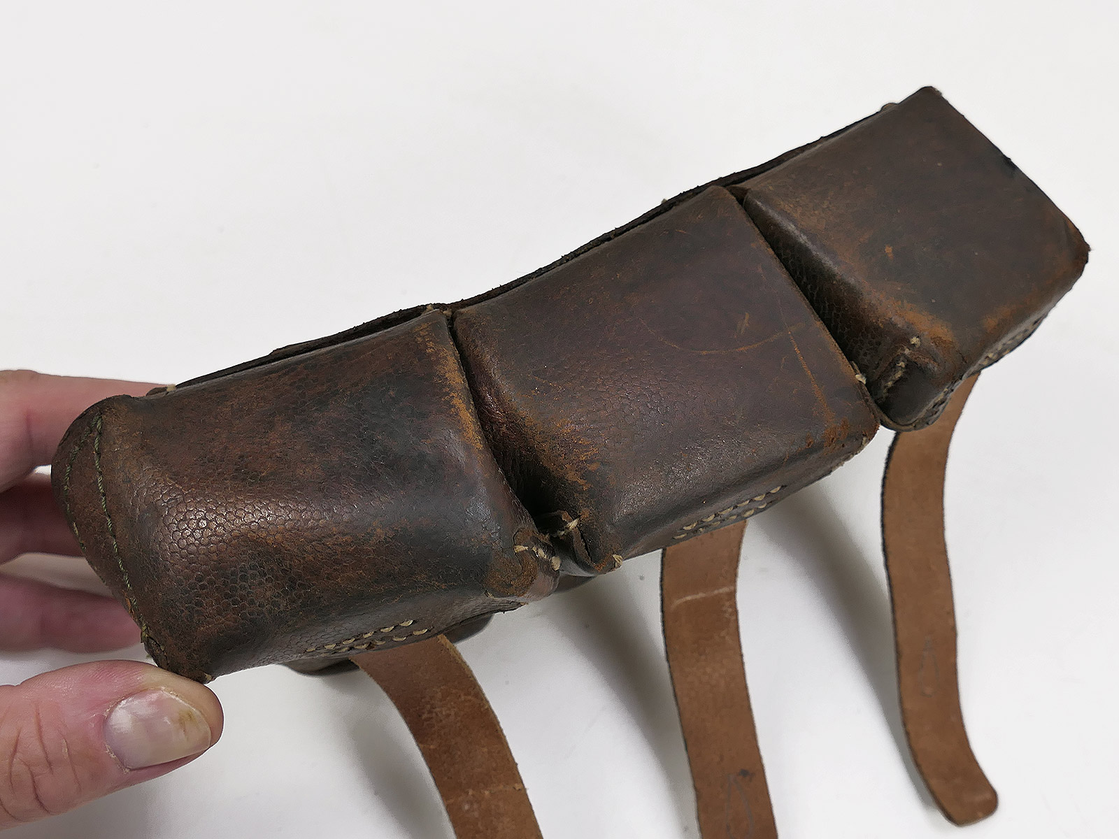 2x spare parts holders, original WK1 cartridge pouches, DIY items, incomplete, COLLECTION BATTLE WORN