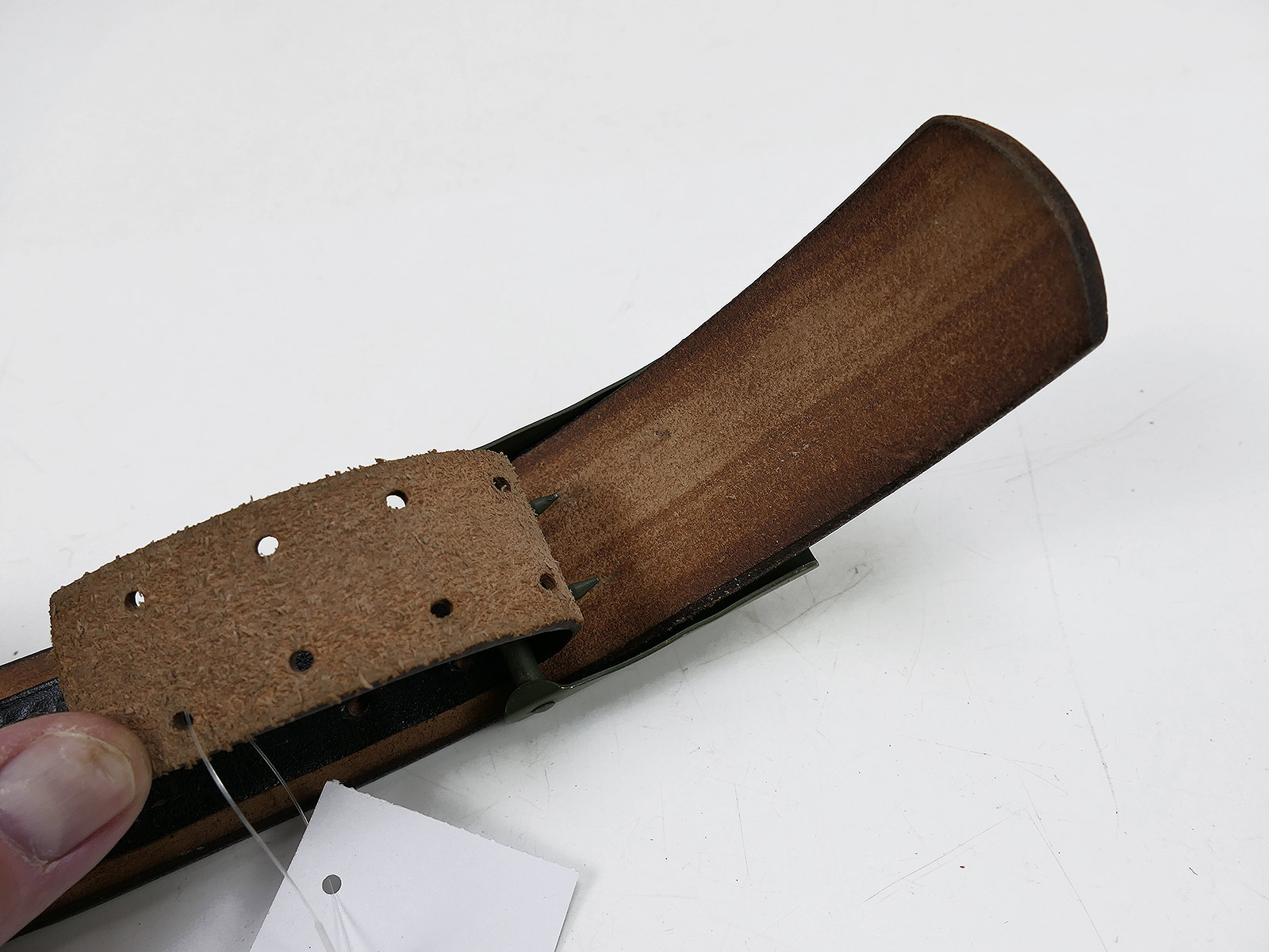 One-off WK1 Prussian belt / belt strap – leather belt, 110 cm, with ‘God be with us’ buckle