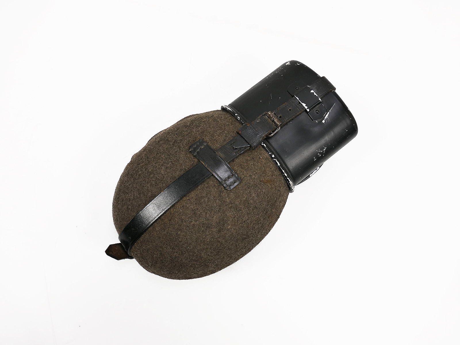 Original canteen 1957 police with aluminium cup identical to Wehrmacht water bottle COLLECTION 