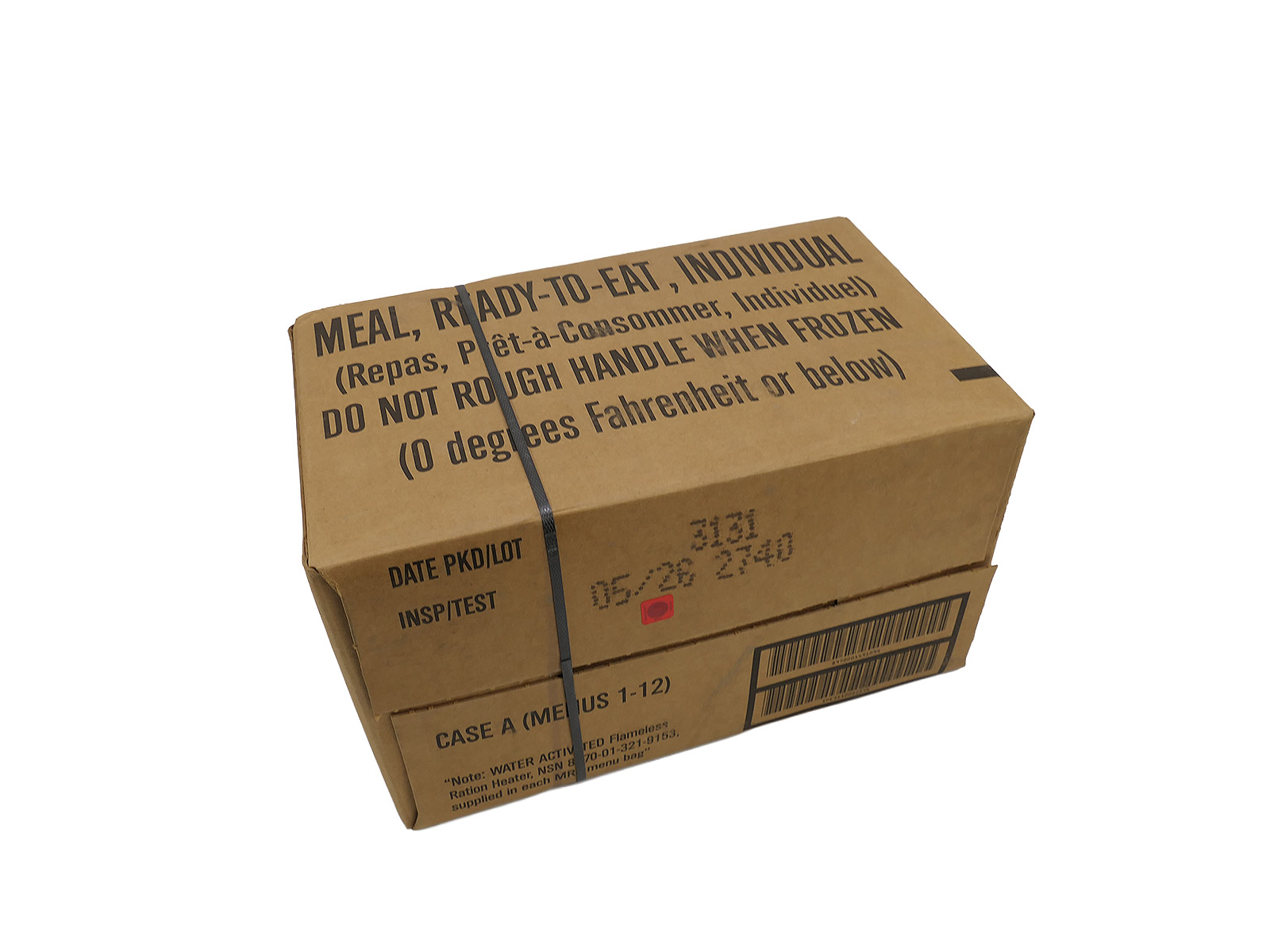 US ARMY EPA MRE 12-Pack Box, Menu "A" Emergency Ration, Meal Ready To Eat, 1–12, 05/2026