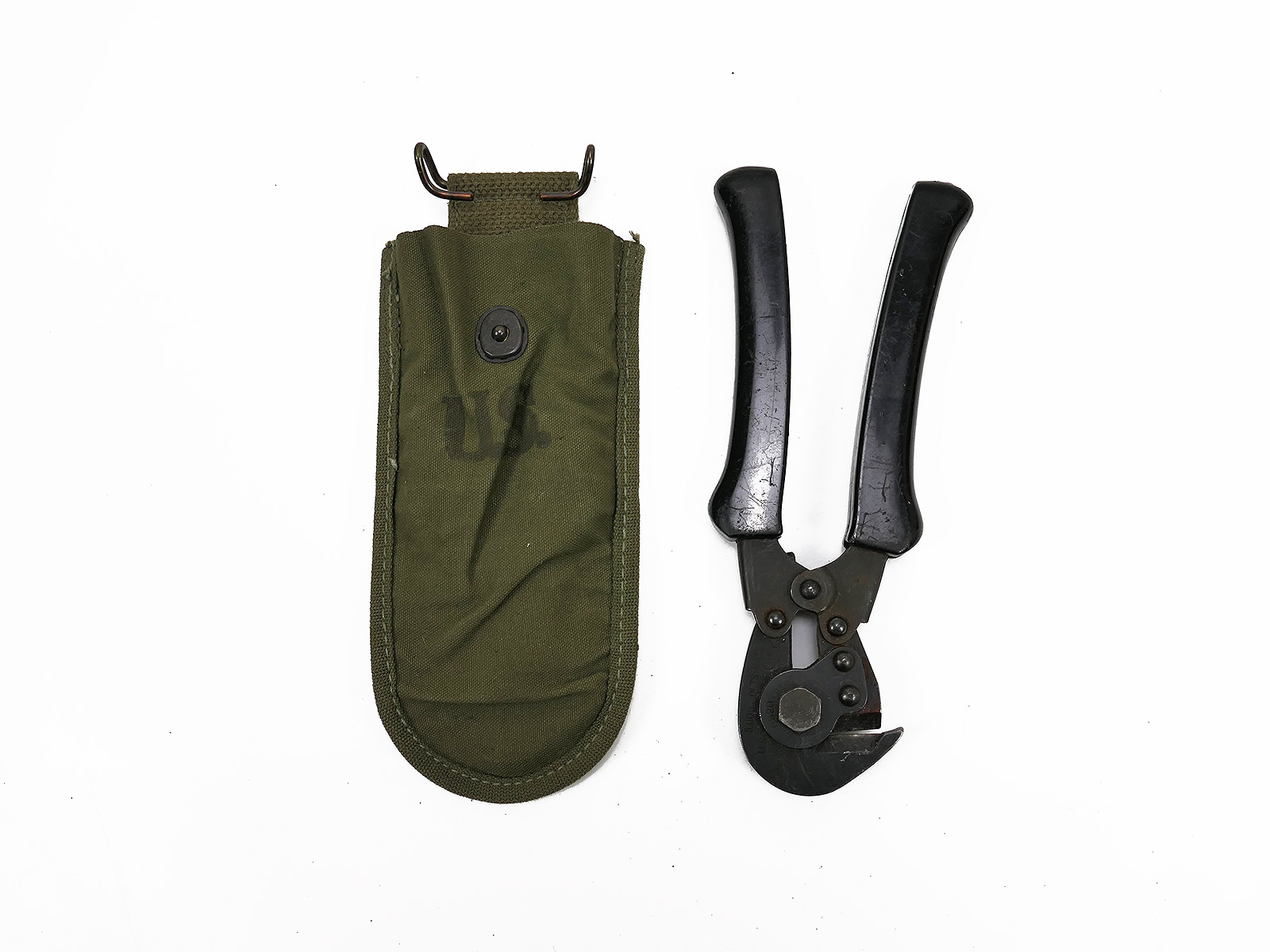 US ARMY WW2 Wire Cutter M-1938 Wire cutter Engineer tool + bag 1944 COLLECTION Battle Worn