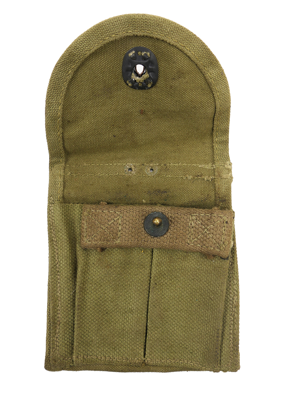 #2 Original US Army WW2 M1 Carbine magazine pouch, 1943, double magazine pouch, BATTLE WORN