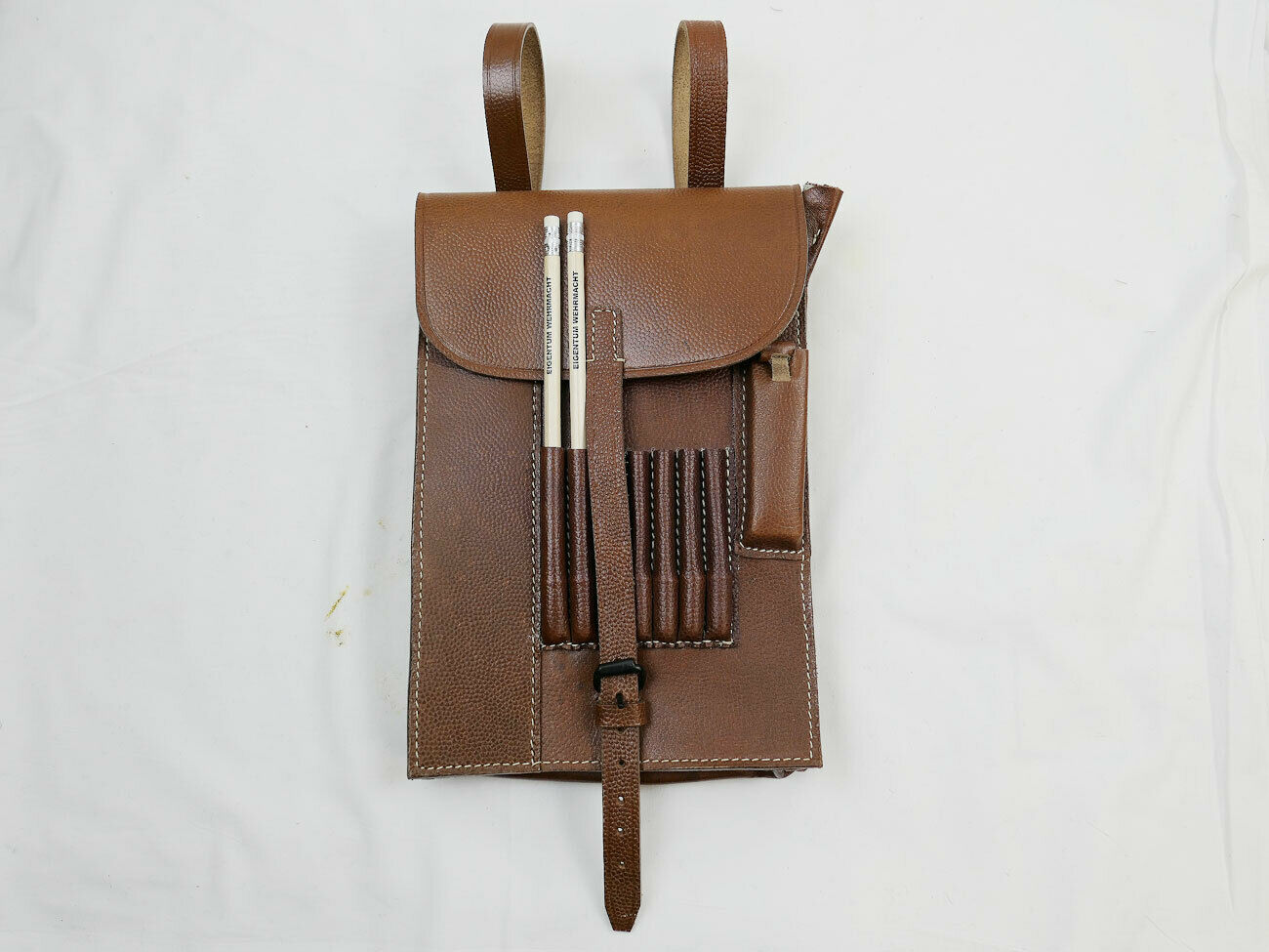 Wehrmacht map case leather brown messenger bag
