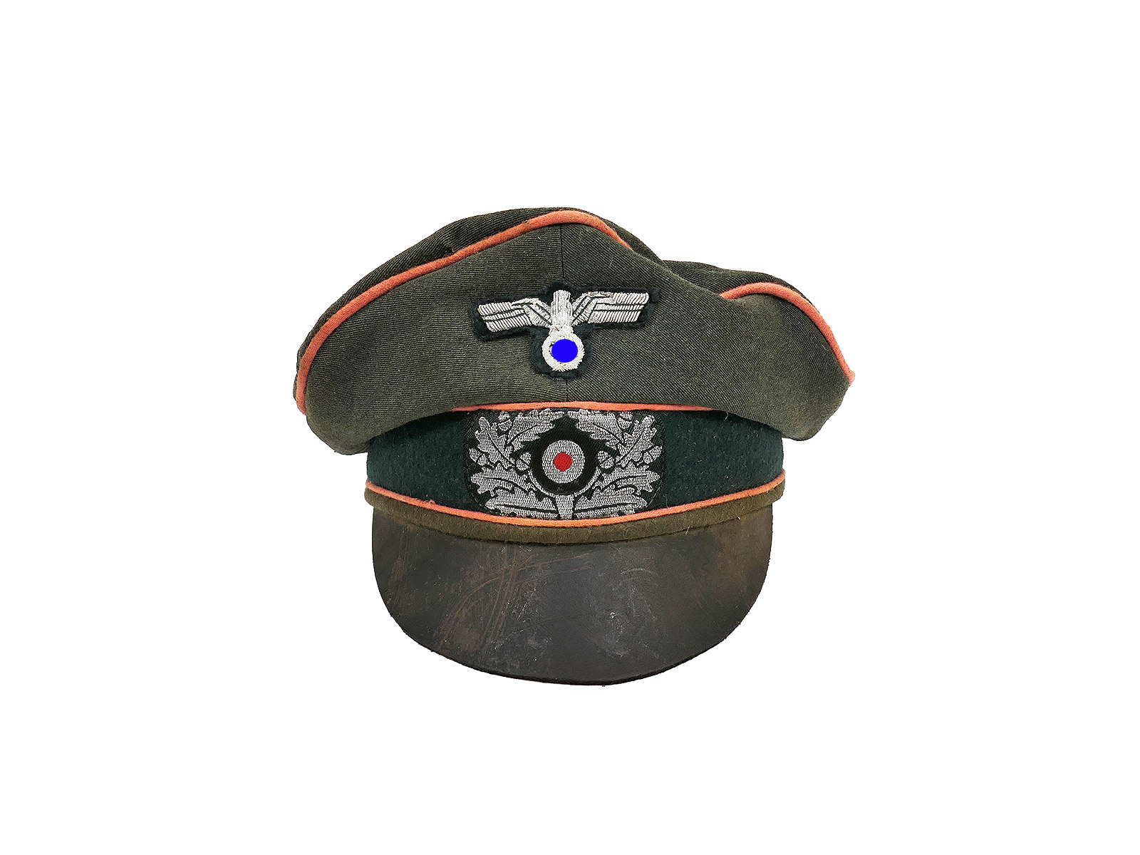 Wehrmacht army armoured cap officer tank destroyer crusher cap size 58/59 with original cap eagle