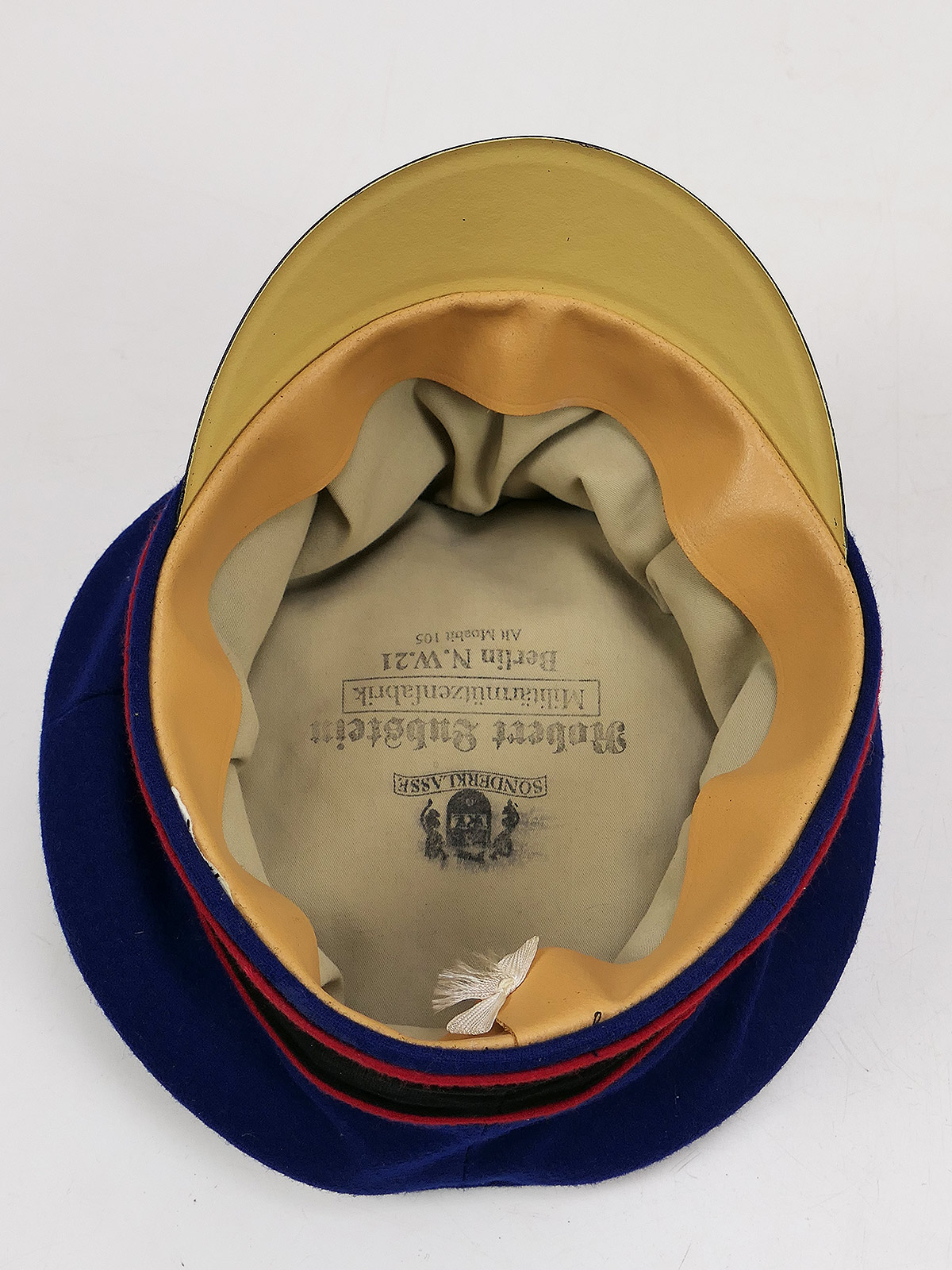 One-off WK1 Prussian peaked cap, artillery officer’s field cap, size 57, COLLECTION