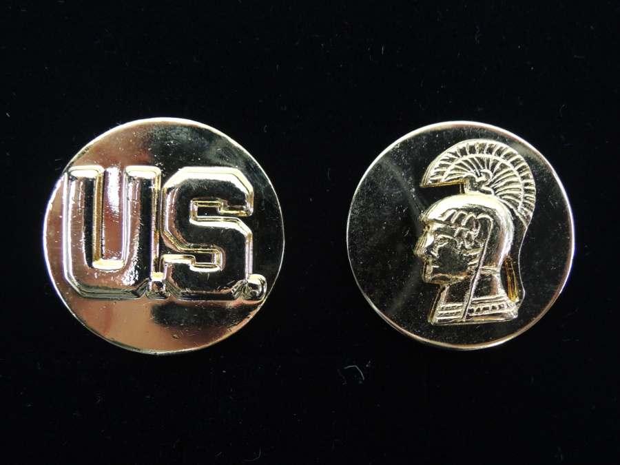 US WAC Women Army Corps collar disks collar badge