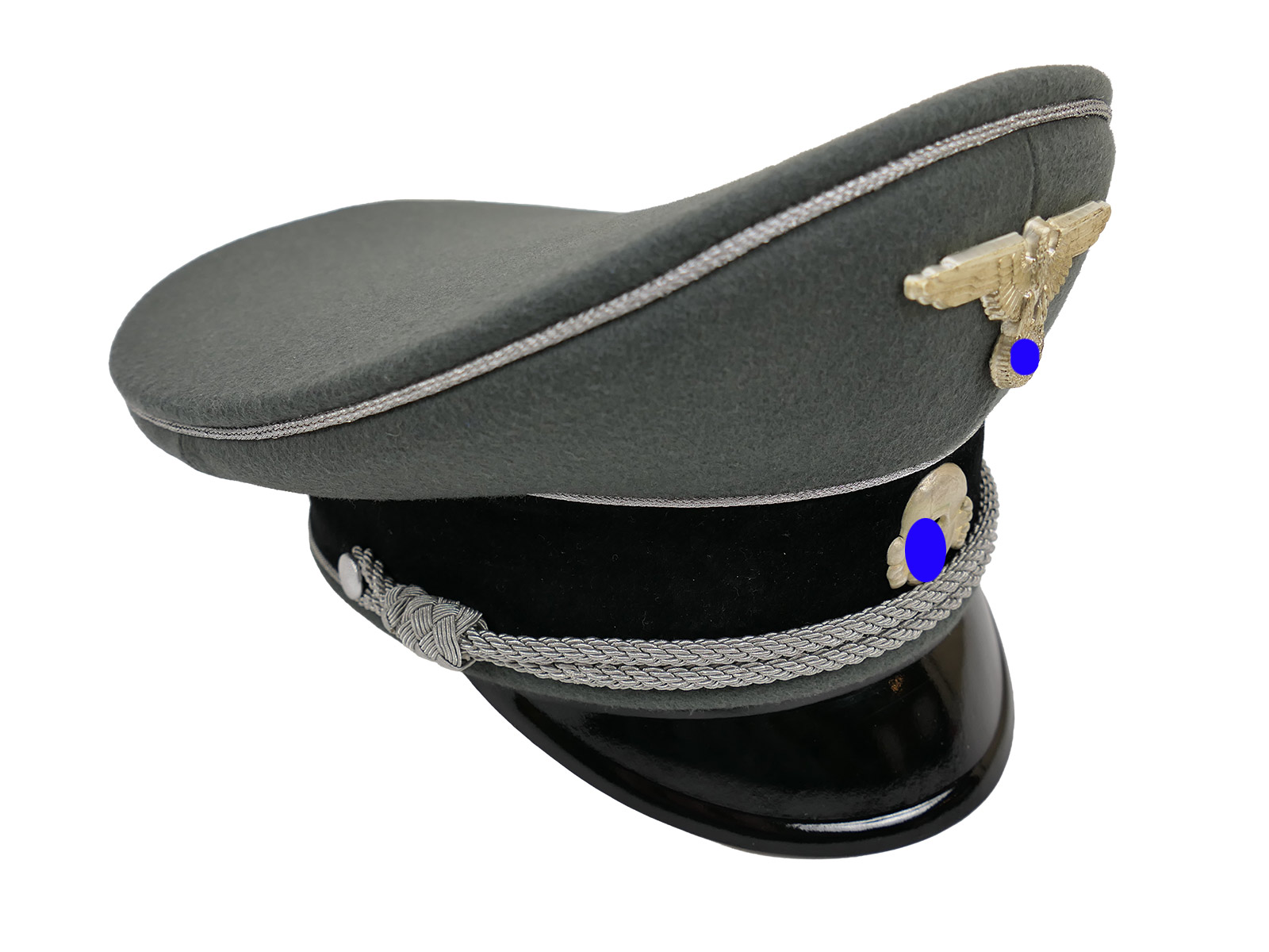 Waffen SS peaked cap, General’s size 58 – top-quality museum-grade reproduction with metal detailing