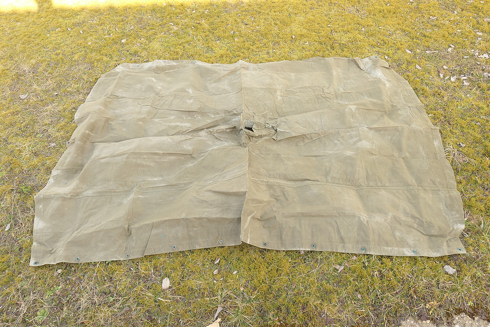 P1520016 #5 Original US ARMY Vietnam Multipurpose Poncho olive shelter ground sheet tent