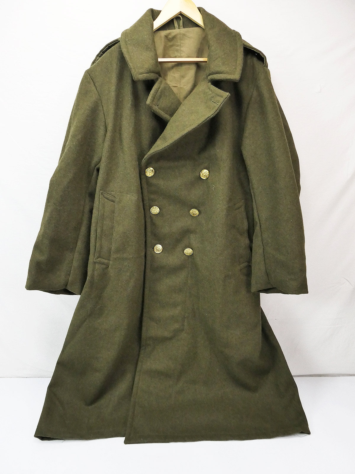 US Army WW2 Winter Coat Men's Wool Trench Coat Melton