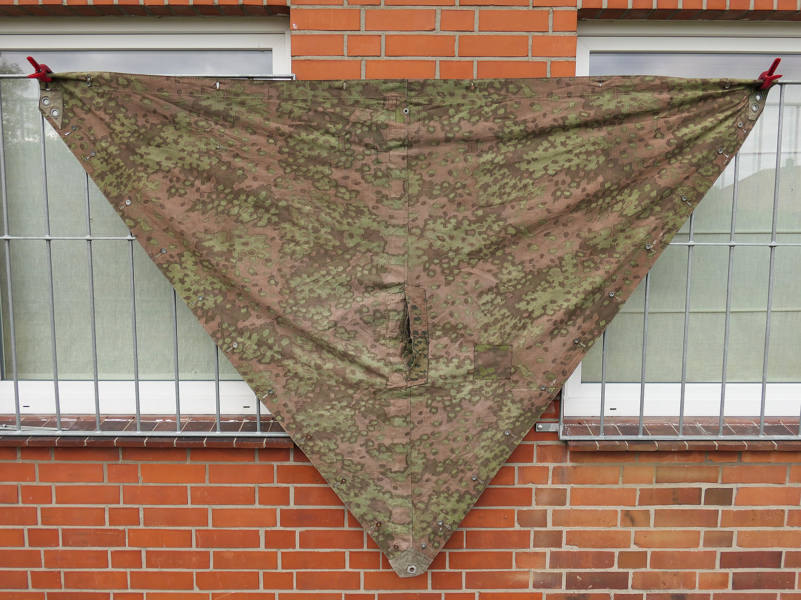 #A/ Waffen SS Original Tarpaulin – Oak Leaf Camouflage Tarpaulin – Battle-Worn